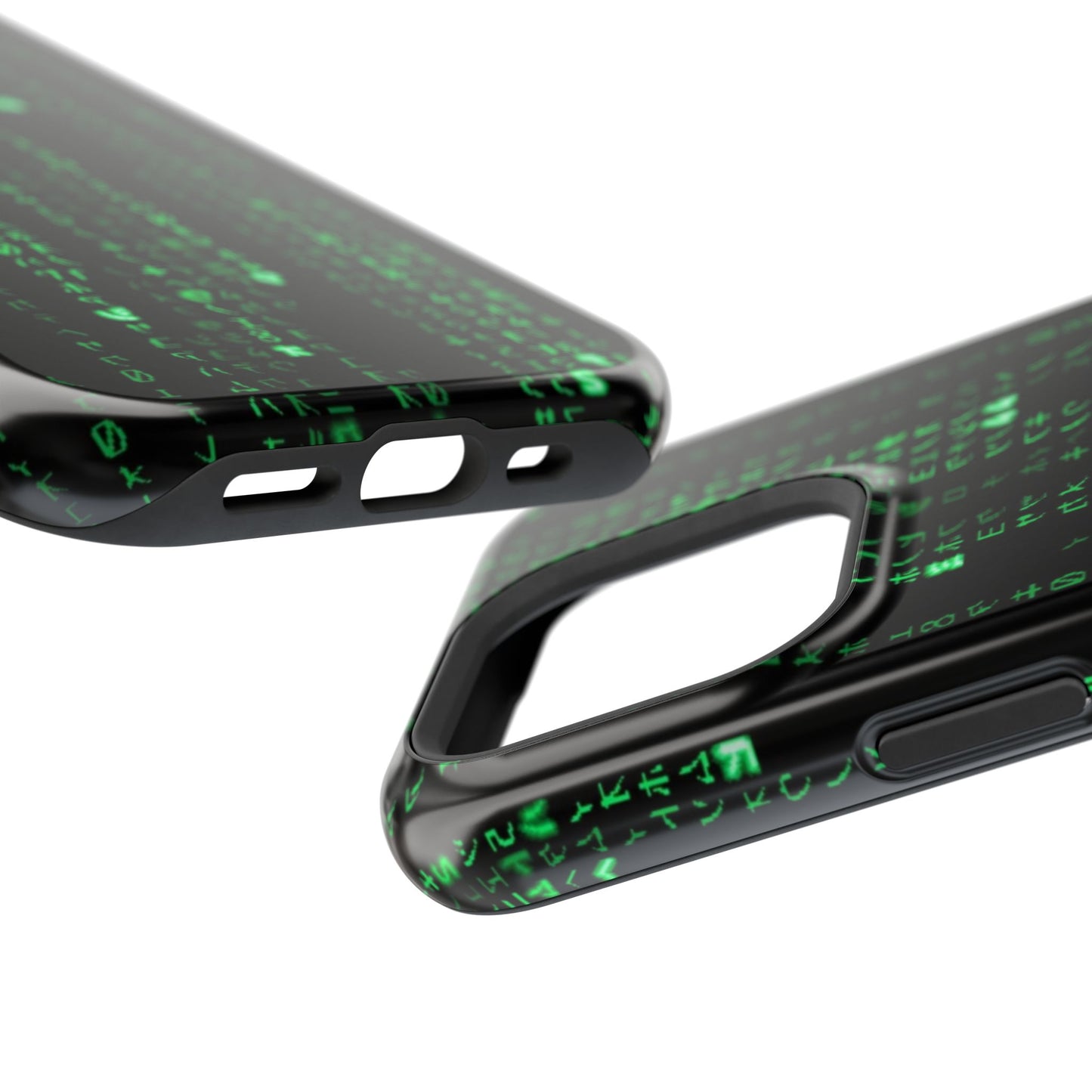Matrix-Inspired Green Code Magnetic Tough Case, Phone Cover for Tech Lovers