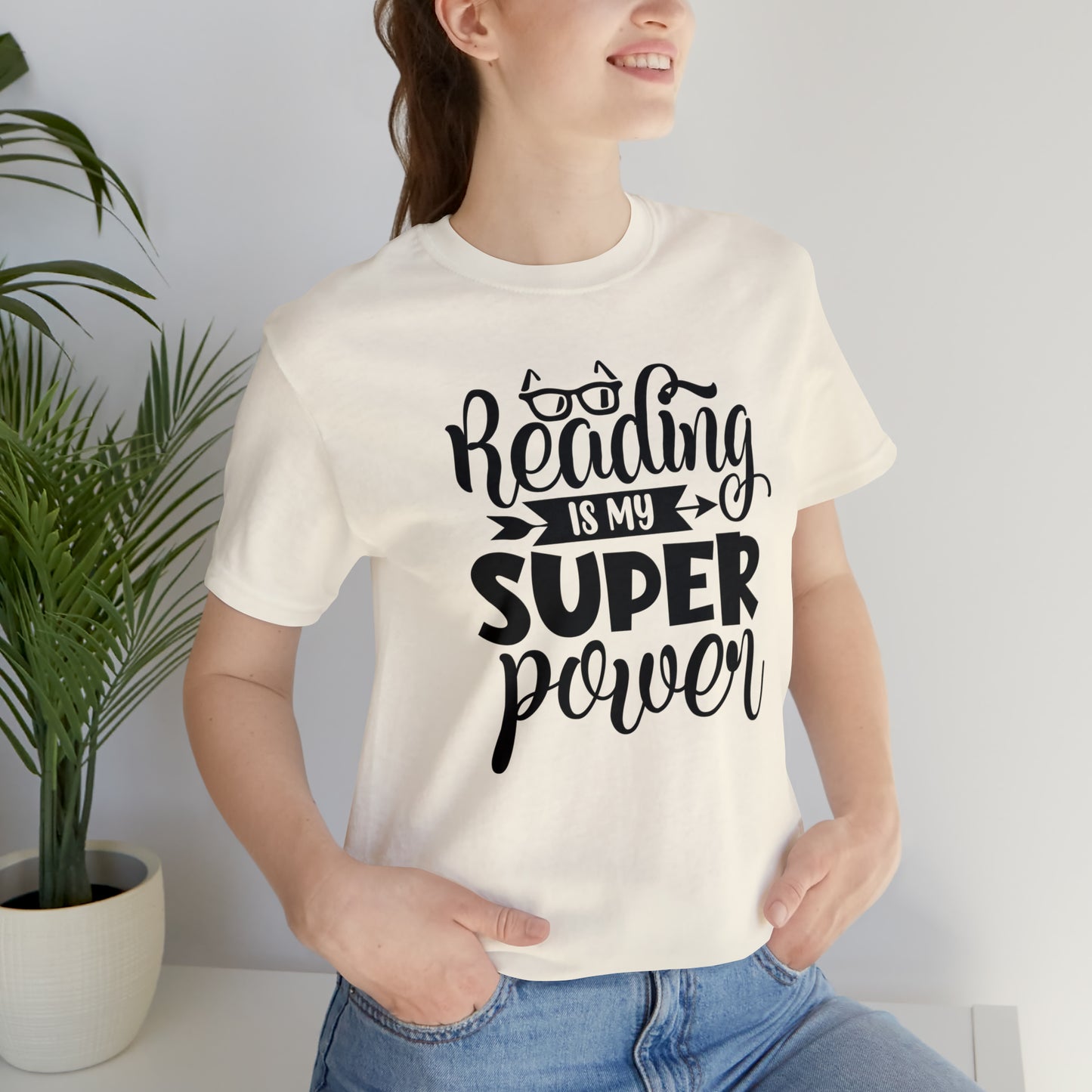 Reading Is My Super Power Short Sleeve Tee