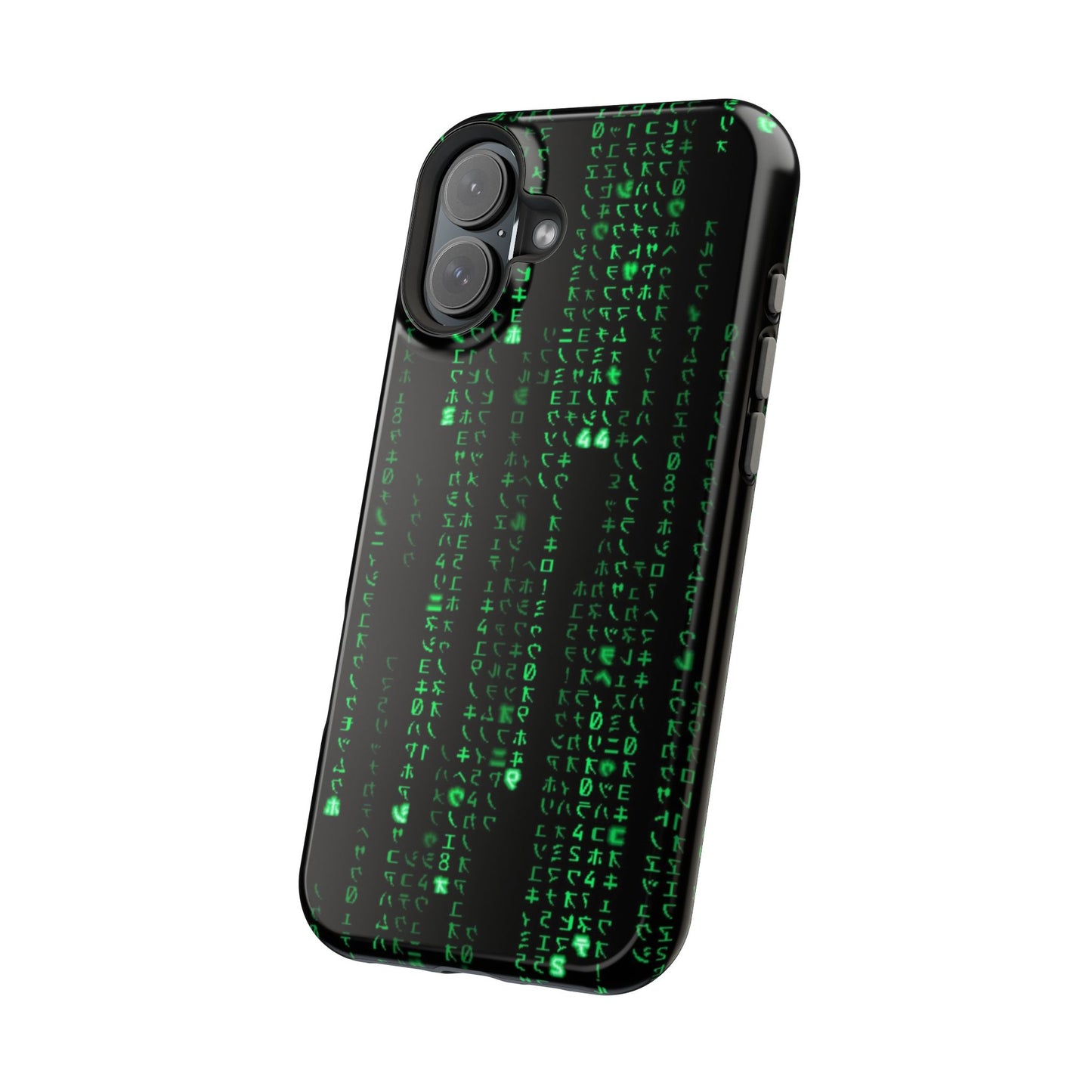 Matrix-Inspired Green Code Magnetic Tough Case, Phone Cover for Tech Lovers