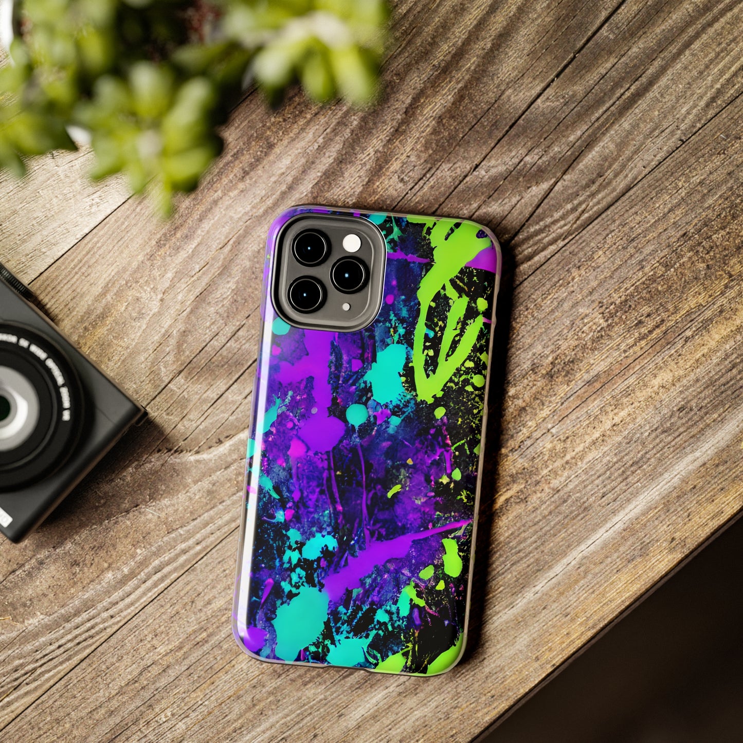 Tough Phone Cases Neon Paint