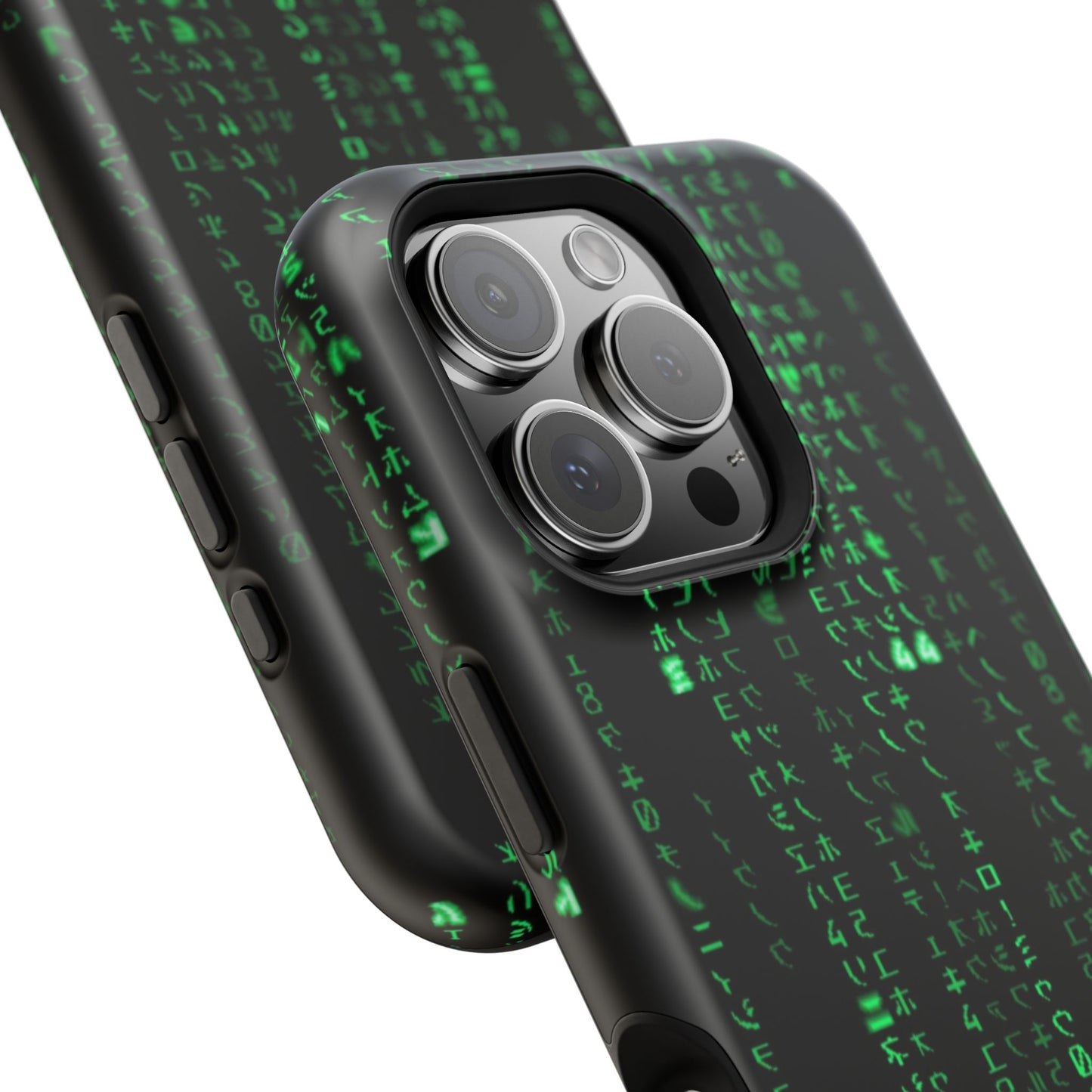 Matrix-Inspired Green Code Magnetic Tough Case, Phone Cover for Tech Lovers