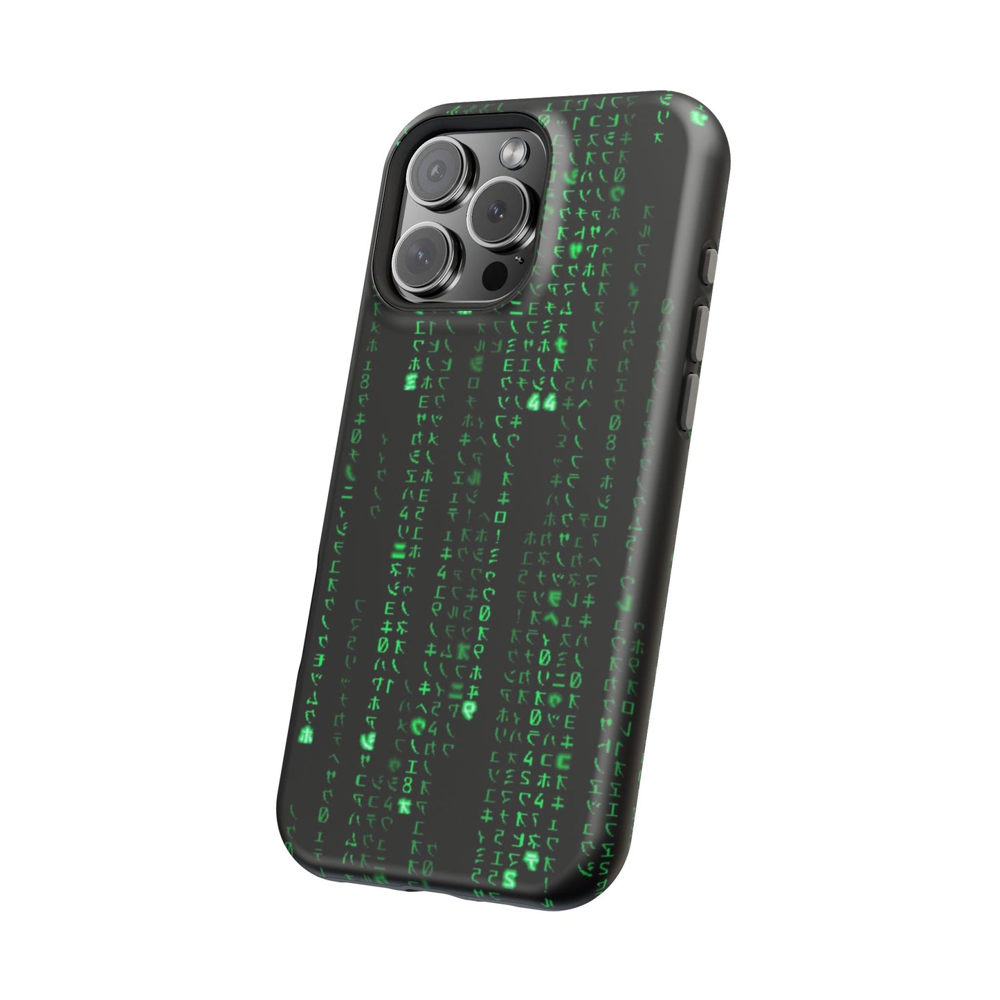 Matrix-Inspired Green Code Magnetic Tough Case, Phone Cover for Tech Lovers