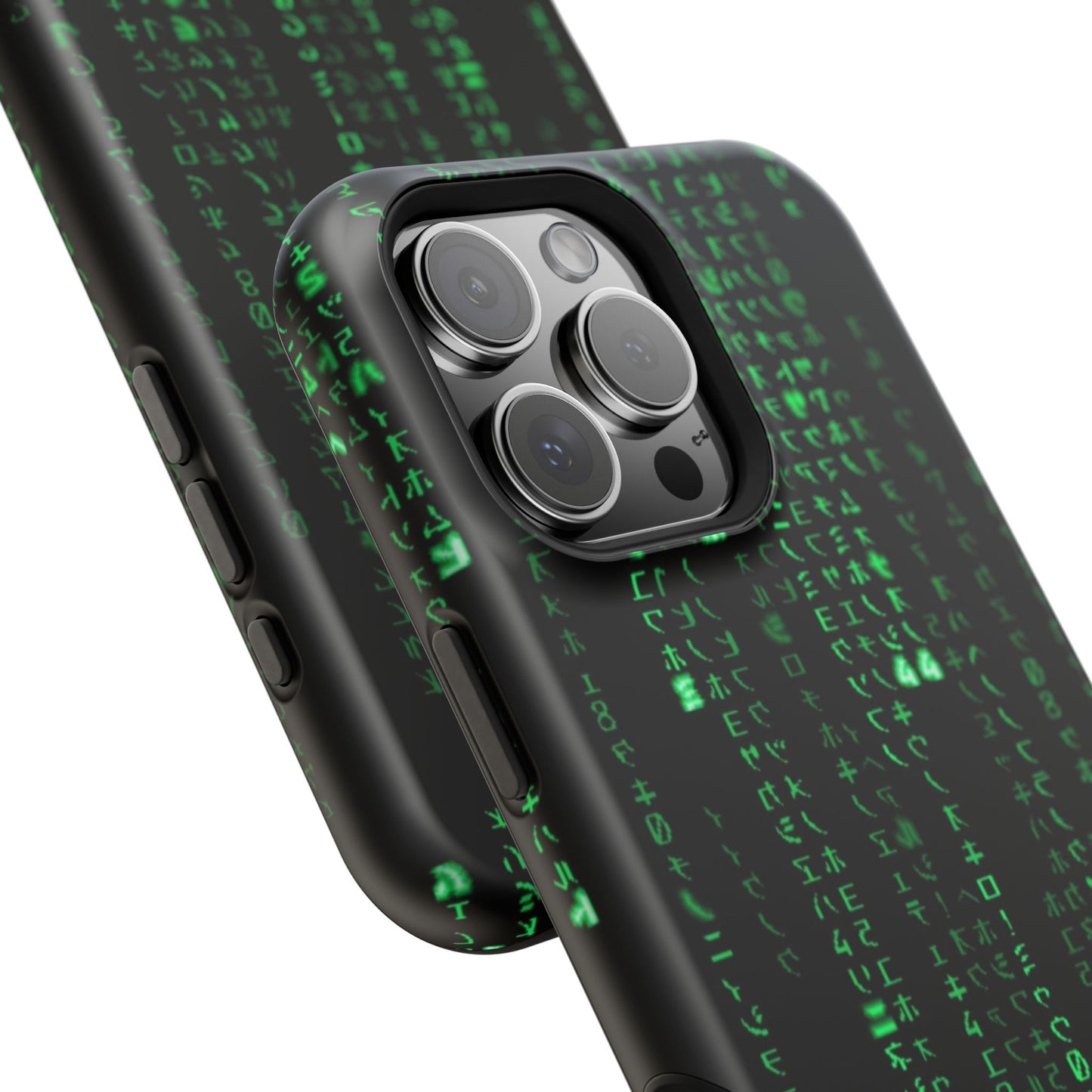 Matrix-Inspired Green Code Magnetic Tough Case, Phone Cover for Tech Lovers