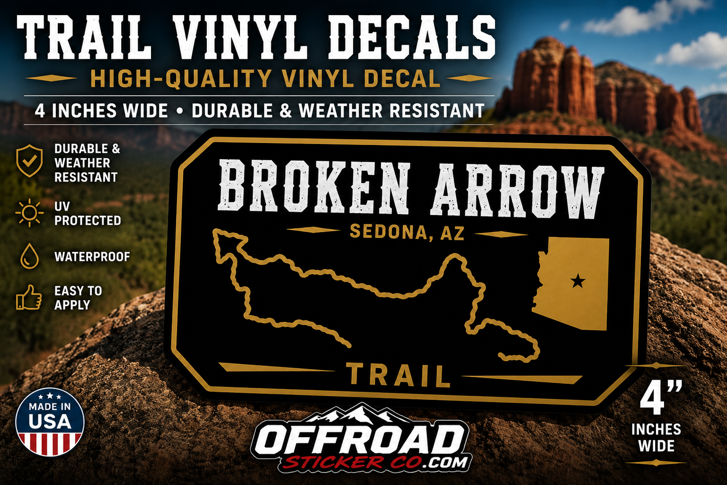 Off-Road Trail Badge Decals – Premium High-Quality Vinyl Adventure Trail Stickers