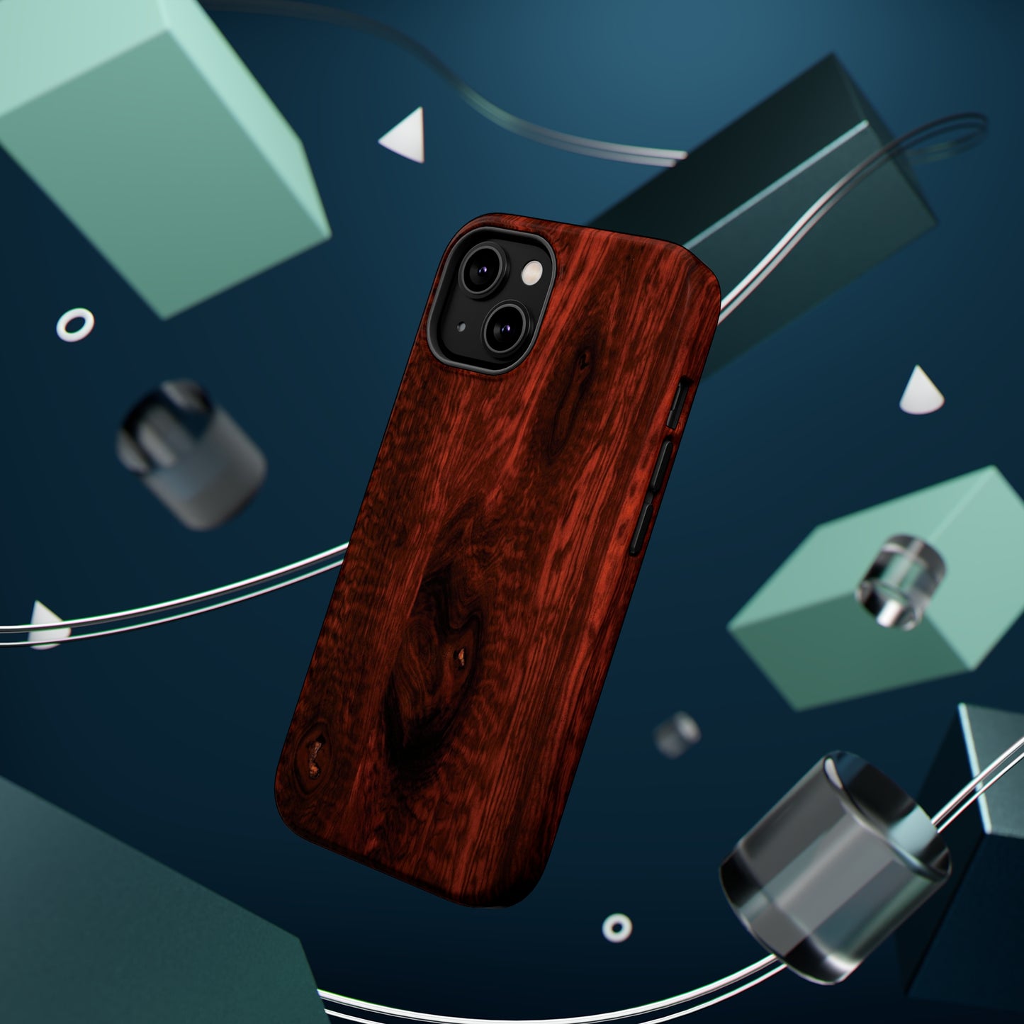 Dark Red Hardwood MagSafe Tough Cases