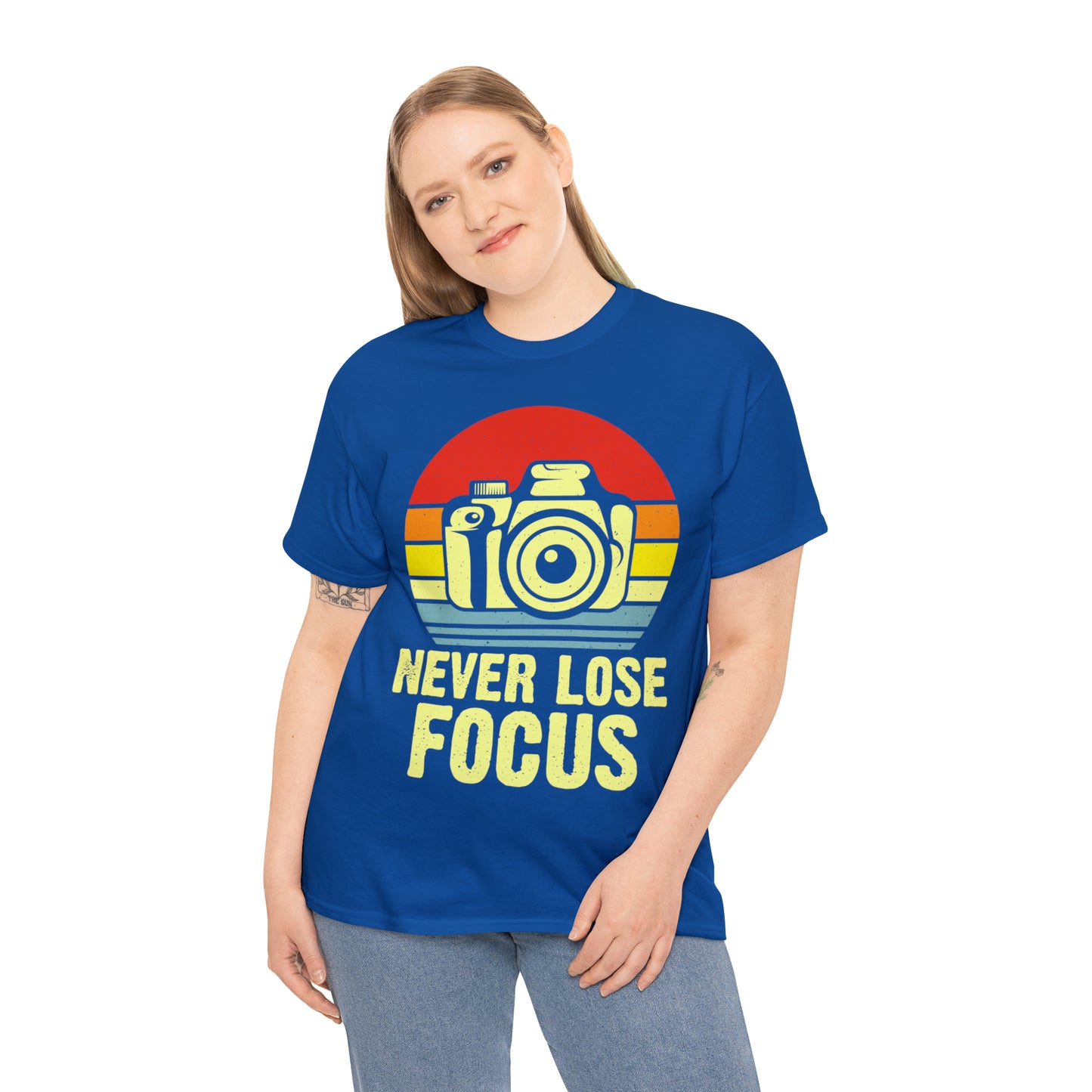 Never Lose Focus Photography Heavy Cotton Tee