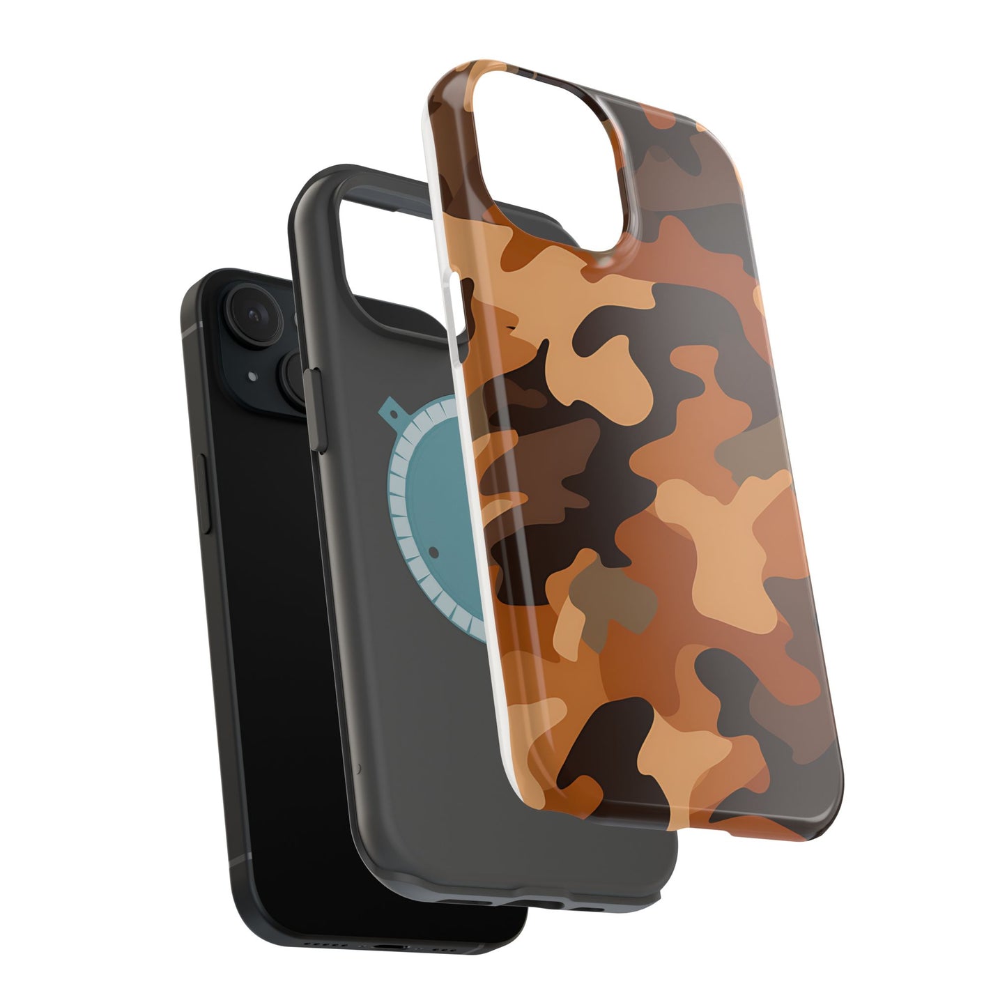 Camo Magnetic Impact Phone Case — Rugged Brown Camouflage iPhone Cover