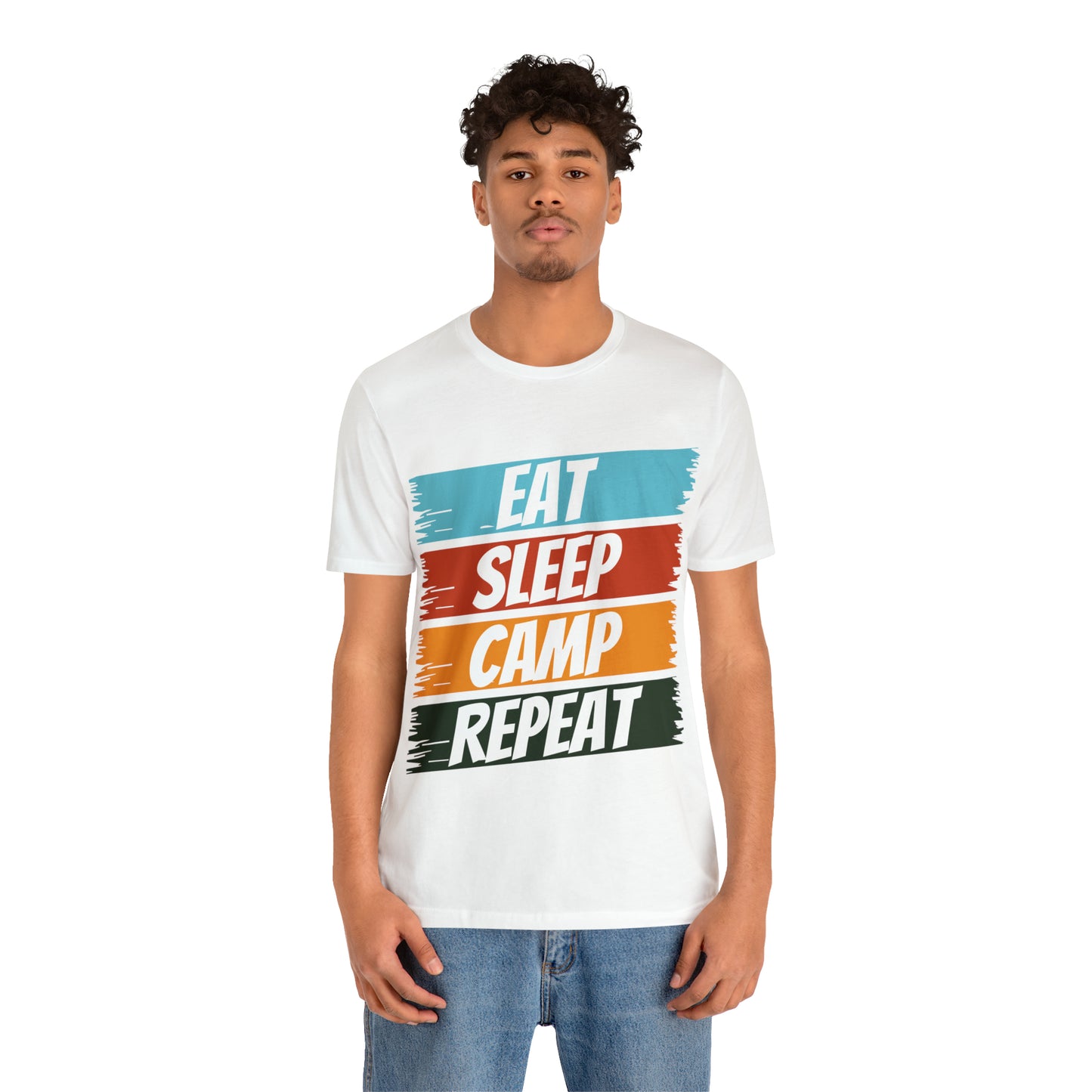 Eat Sleep Camp Repeat Short Sleeve Tee
