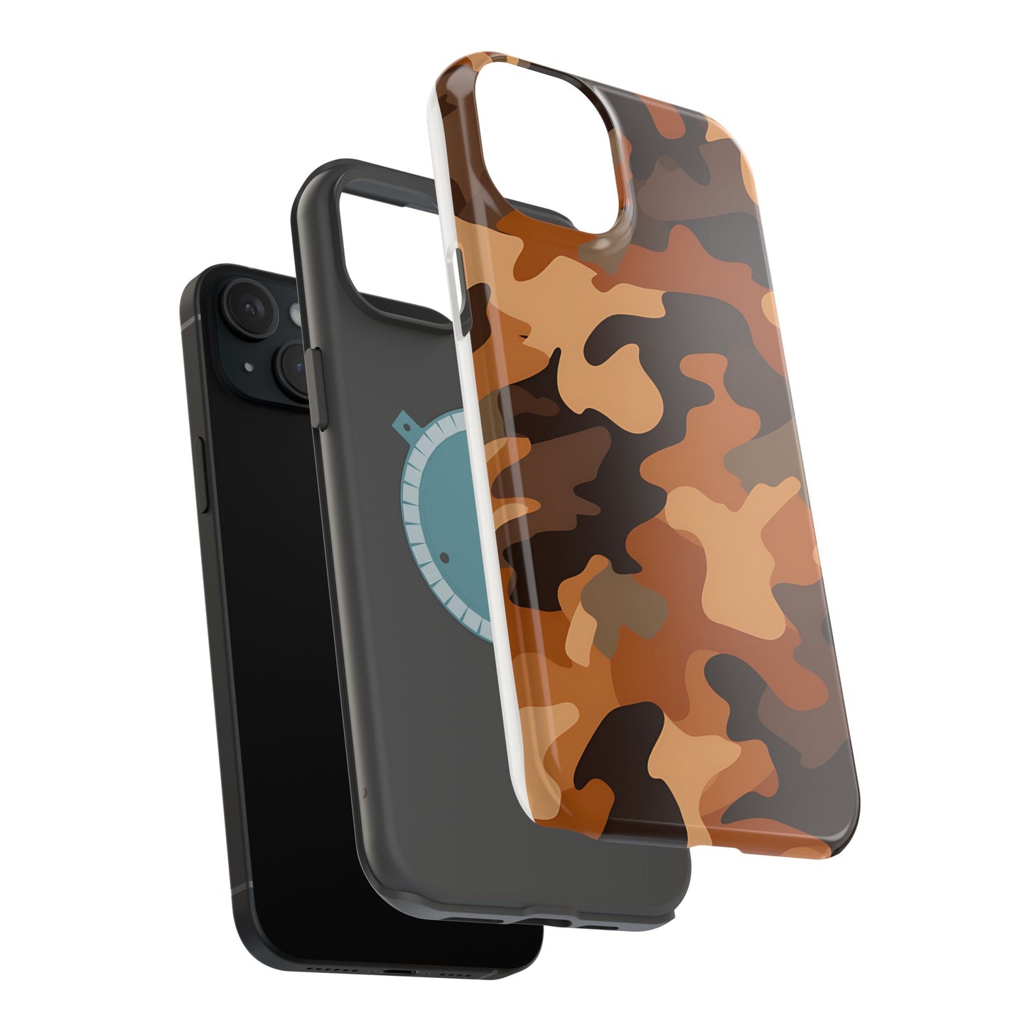 Camo Magnetic Impact Phone Case — Rugged Brown Camouflage iPhone Cover