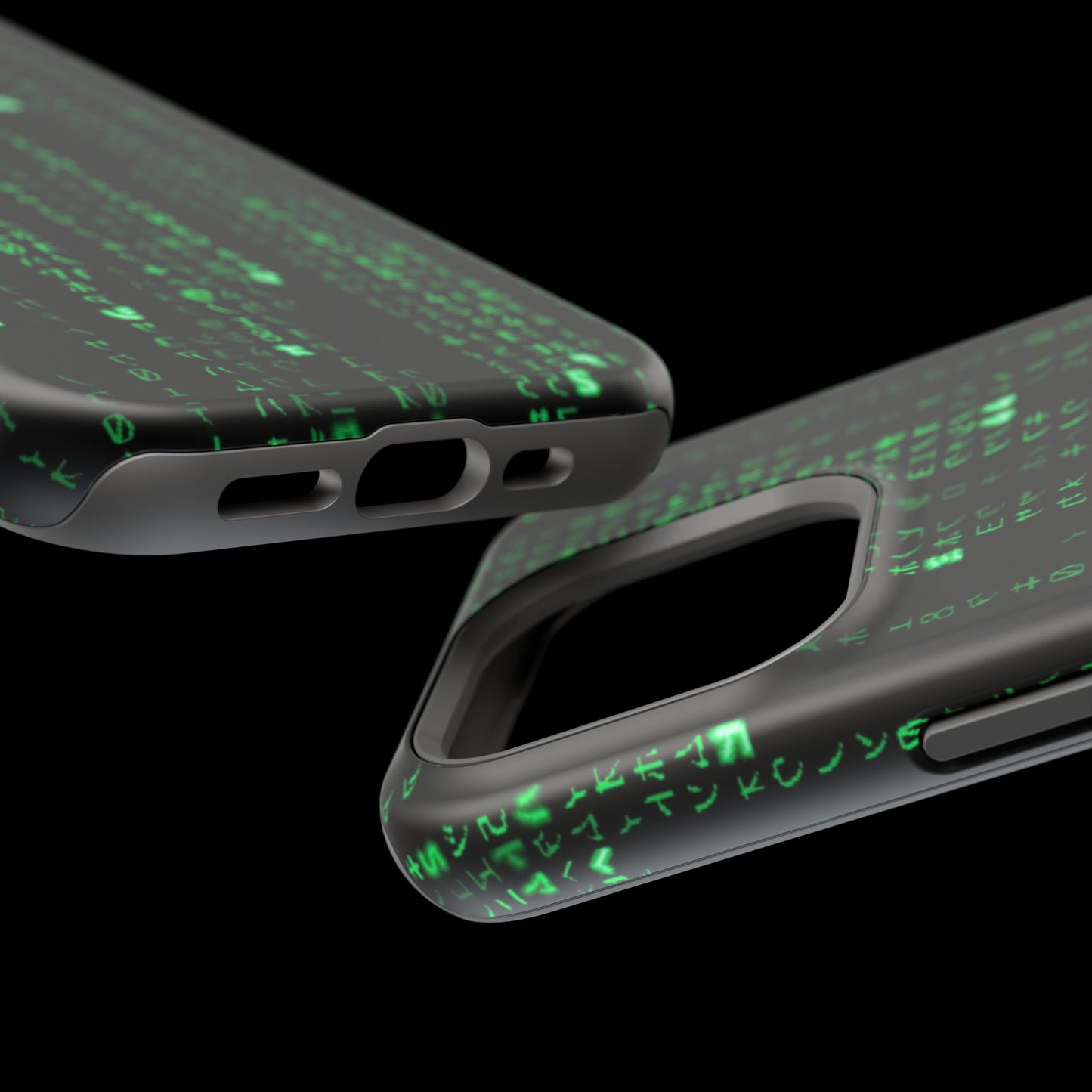 Matrix-Inspired Green Code Magnetic Tough Case, Phone Cover for Tech Lovers