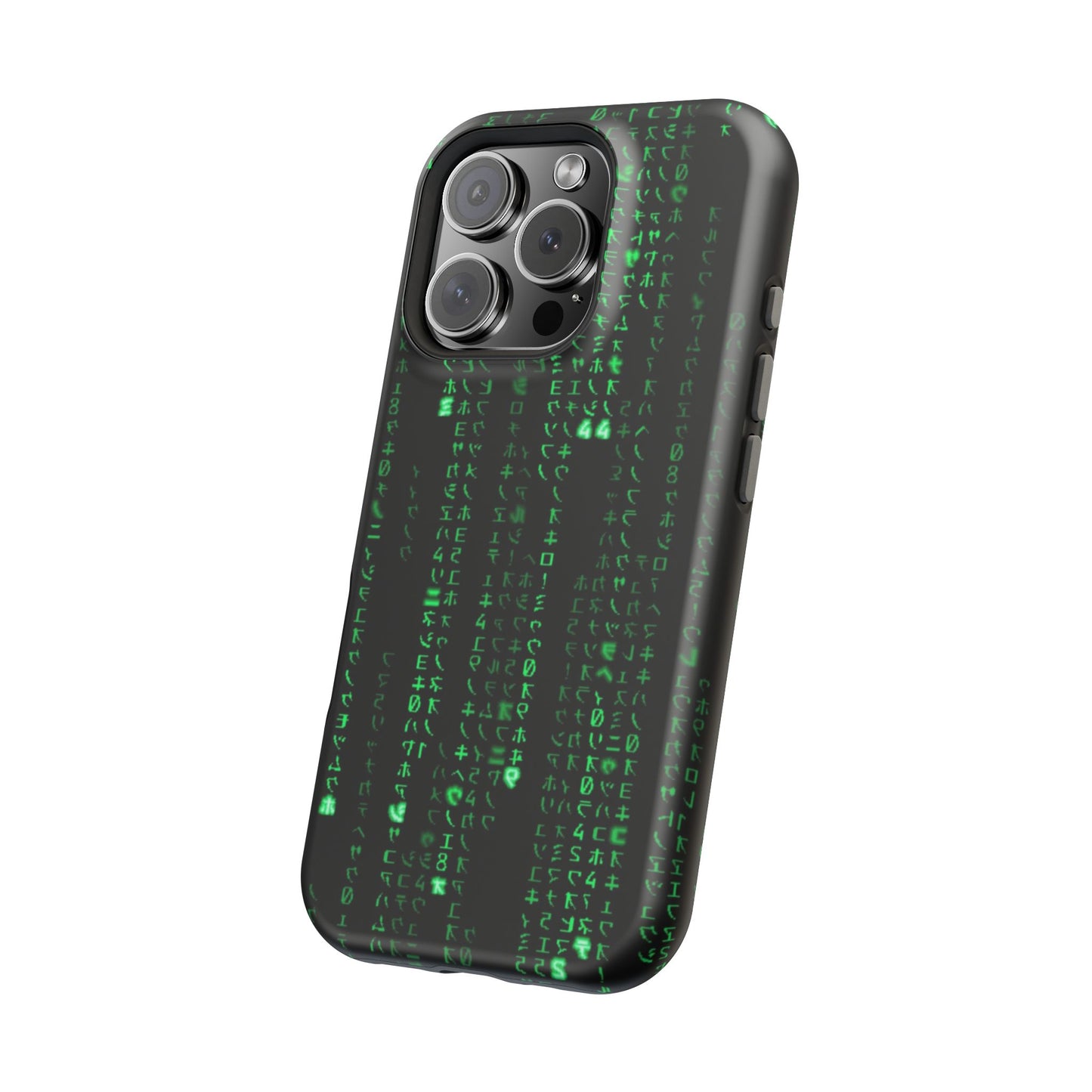 Matrix-Inspired Green Code Magnetic Tough Case, Phone Cover for Tech Lovers