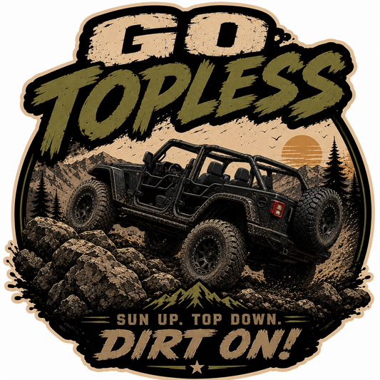 Go Topless Off-Road Decal – Adventure Sticker