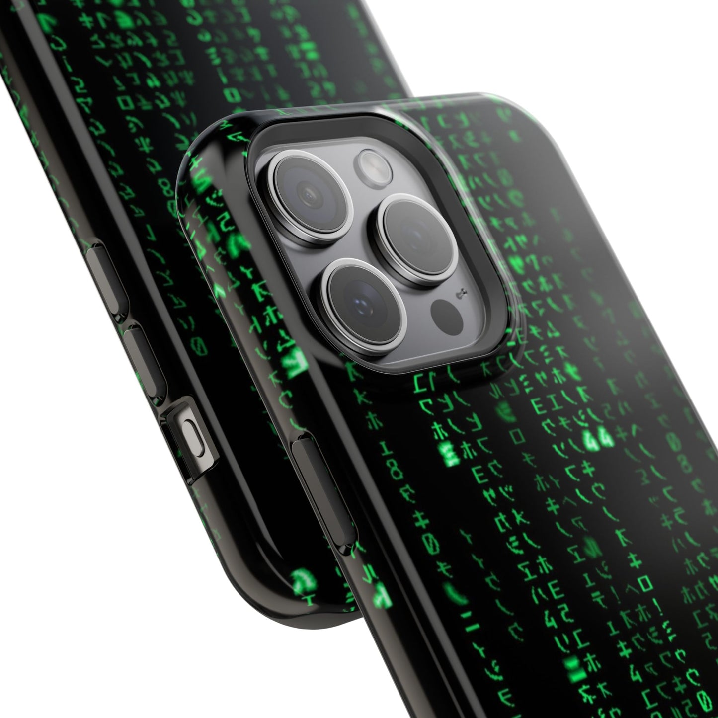 Matrix-Inspired Green Code Magnetic Tough Case, Phone Cover for Tech Lovers