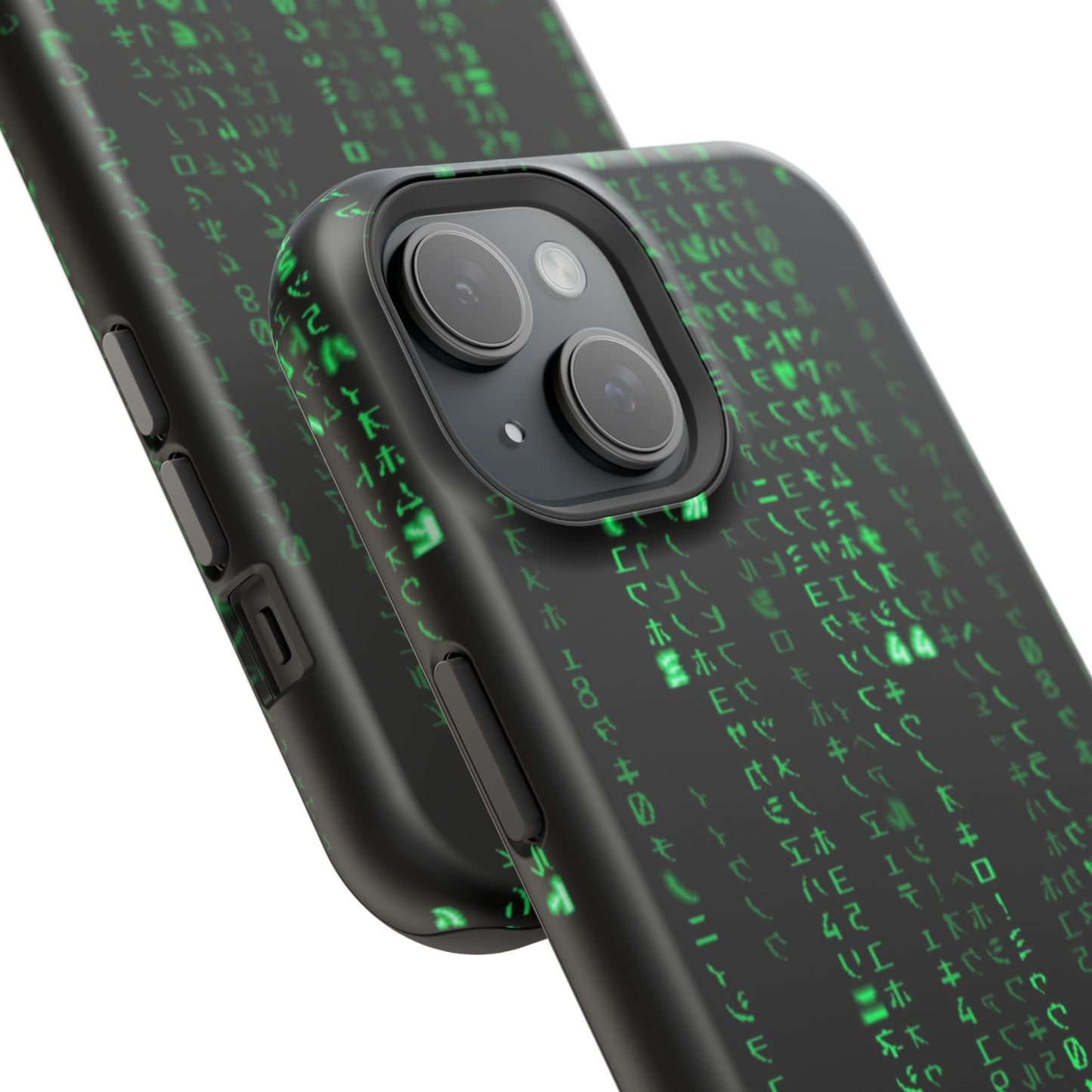 Matrix-Inspired Green Code Magnetic Tough Case, Phone Cover for Tech Lovers