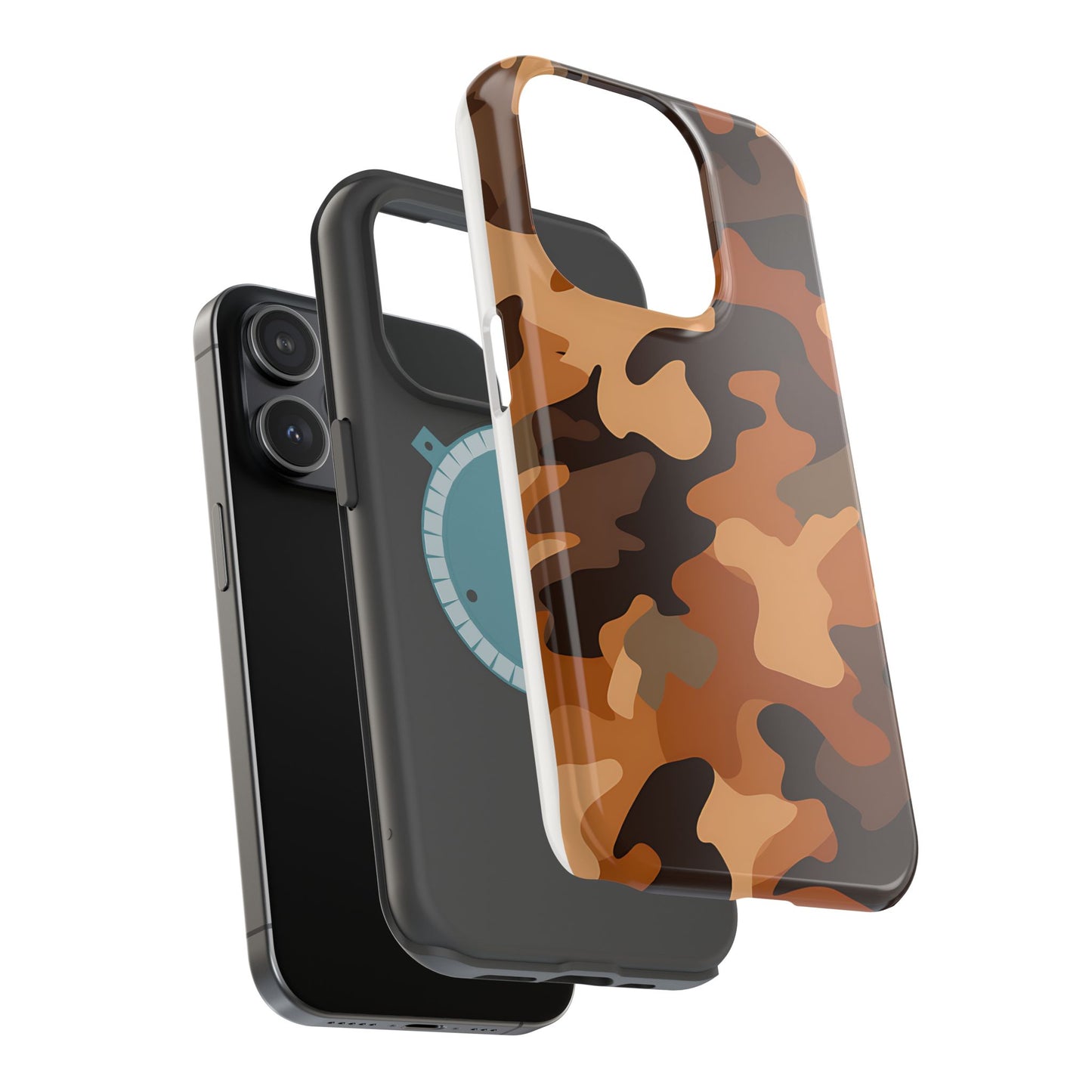Camo Magnetic Impact Phone Case — Rugged Brown Camouflage iPhone Cover
