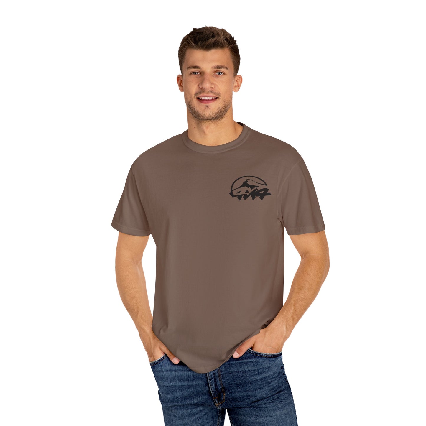 Patriotic Adventure T-Shirt – Unisex Garment-Dyed Tee for Outdoor Enthusiasts, Great for Jeep Lovers, Casual Wear, Gifts