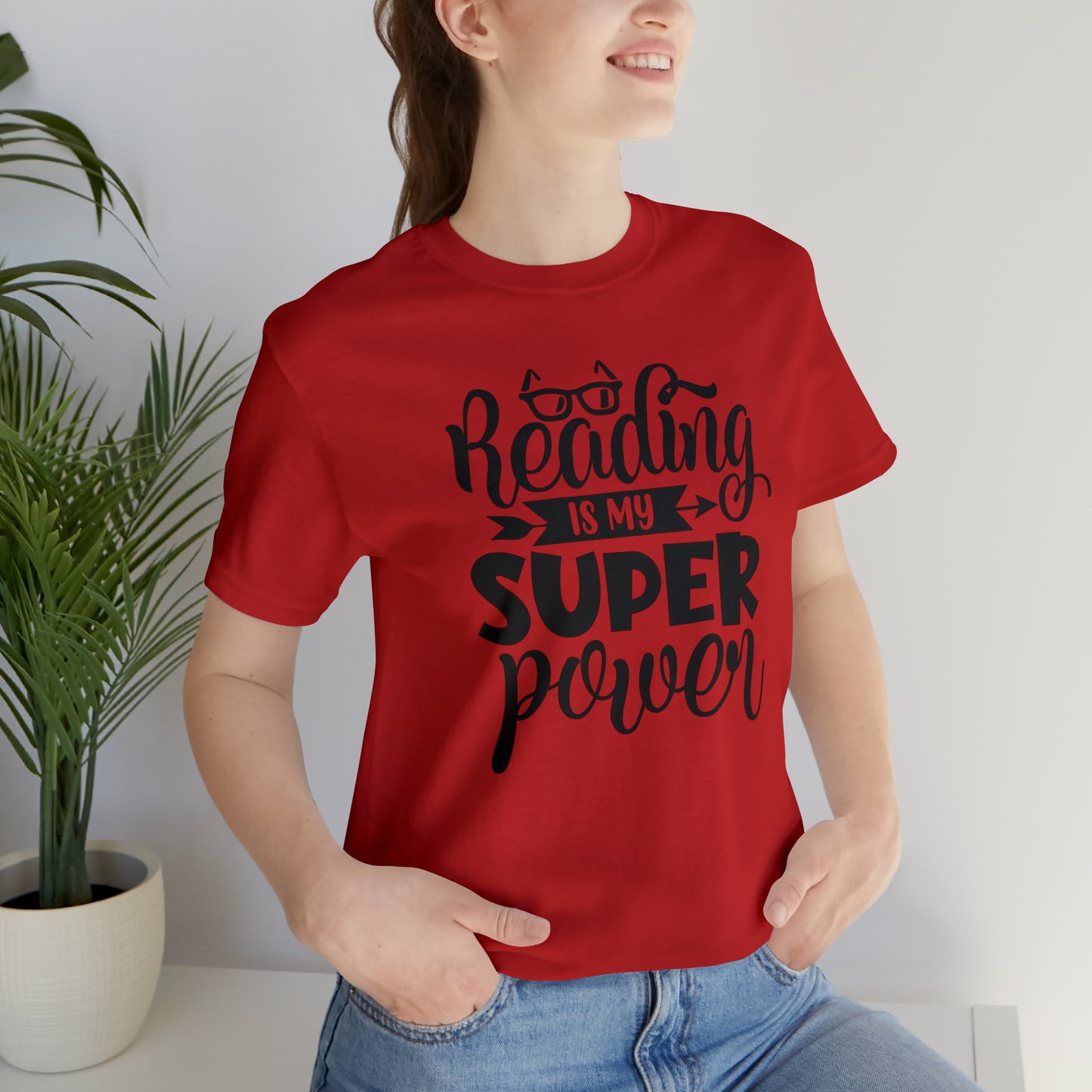 Reading Is My Super Power Short Sleeve Tee