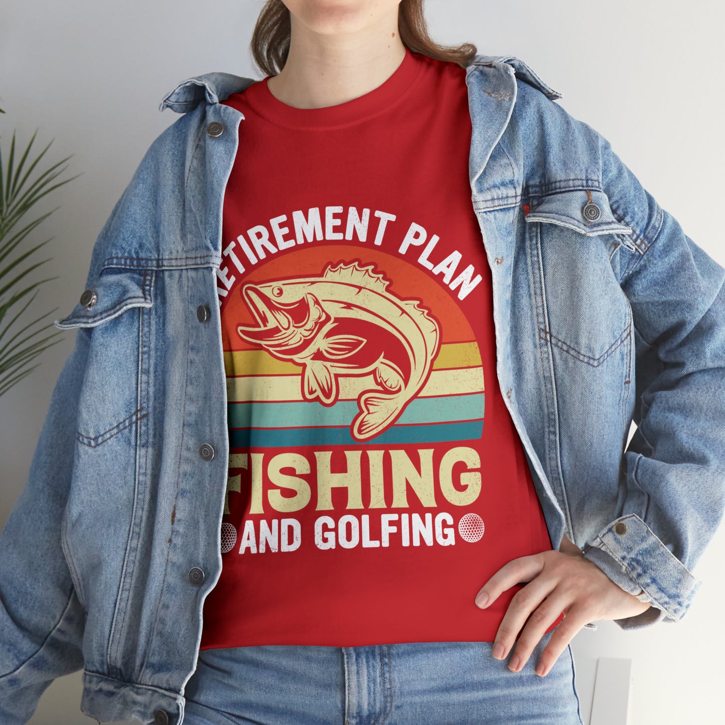 Retirement Plan Fishing Retro Tee Shirt