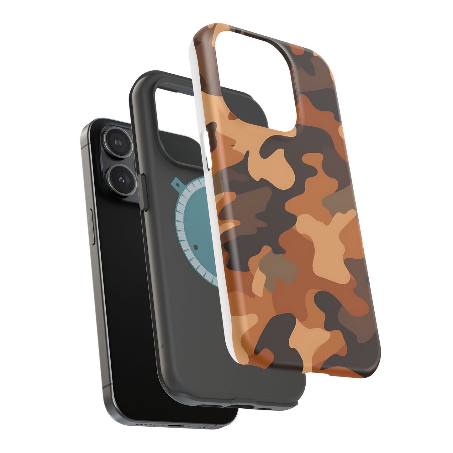 Camo Magnetic Impact Phone Case — Rugged Brown Camouflage iPhone Cover