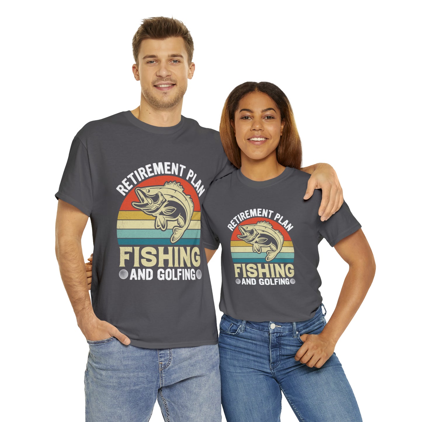 Retirement Plan Fishing Retro Tee Shirt