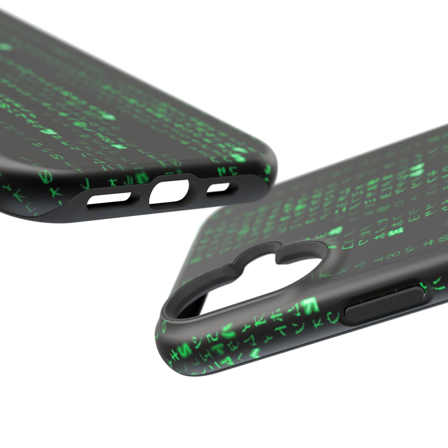 Matrix-Inspired Green Code Magnetic Tough Case, Phone Cover for Tech Lovers