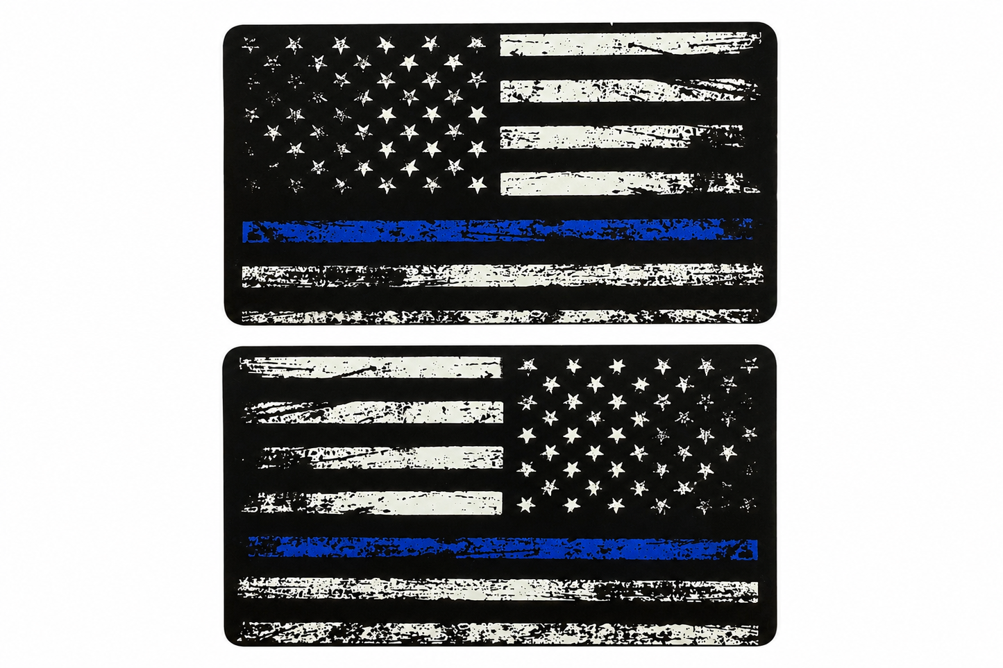 American Flag 2 Blue Line Decal Patriotic Vinyl Sticker for Cars, Trucks & Vehicle Windows