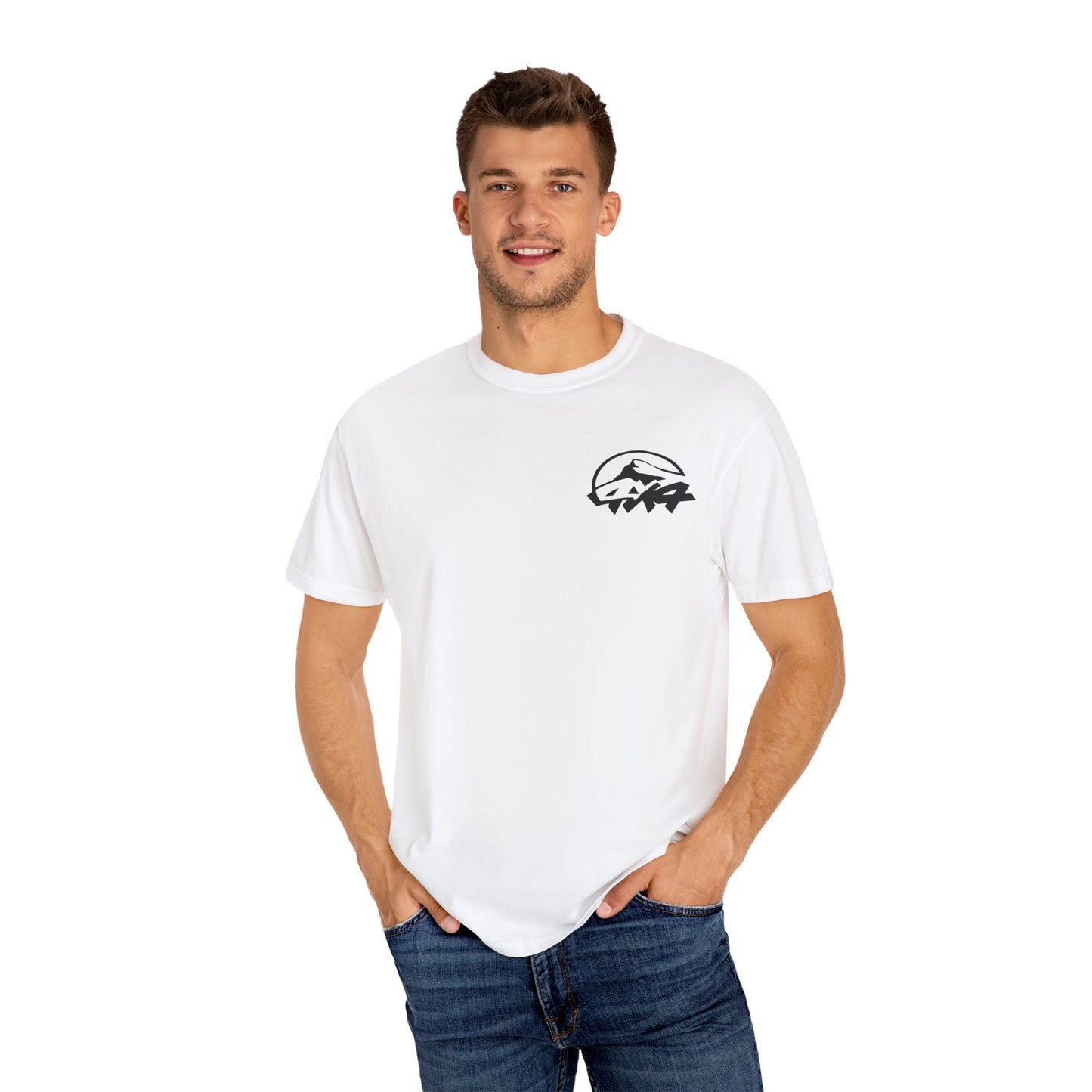 Patriotic Adventure T-Shirt – Unisex Garment-Dyed Tee for Outdoor Enthusiasts, Great for Jeep Lovers, Casual Wear, Gifts