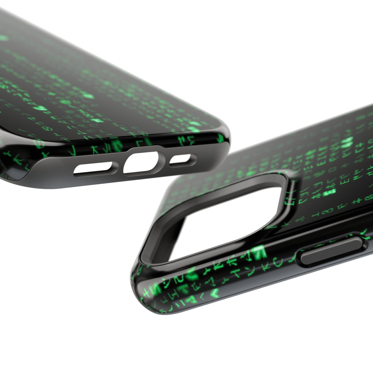 Matrix-Inspired Green Code Magnetic Tough Case, Phone Cover for Tech Lovers