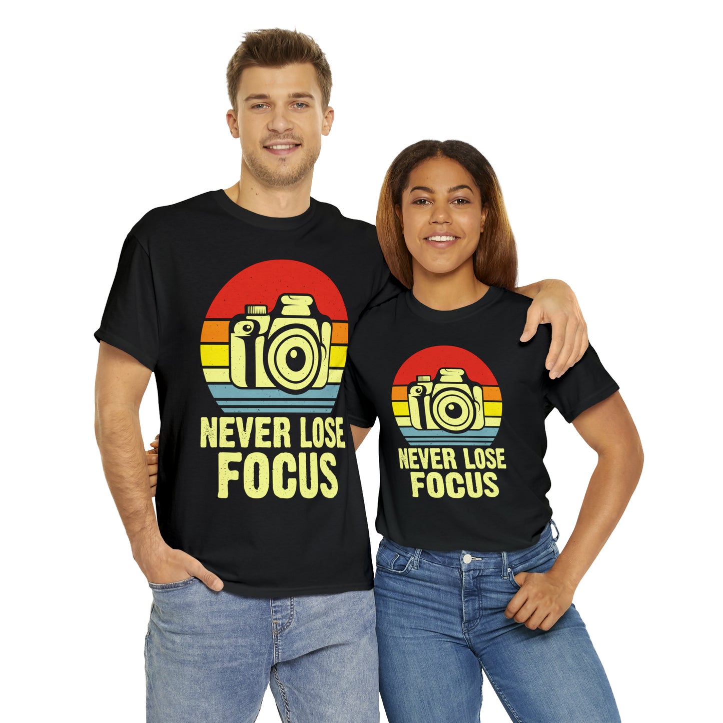 Never Lose Focus Photography Heavy Cotton Tee