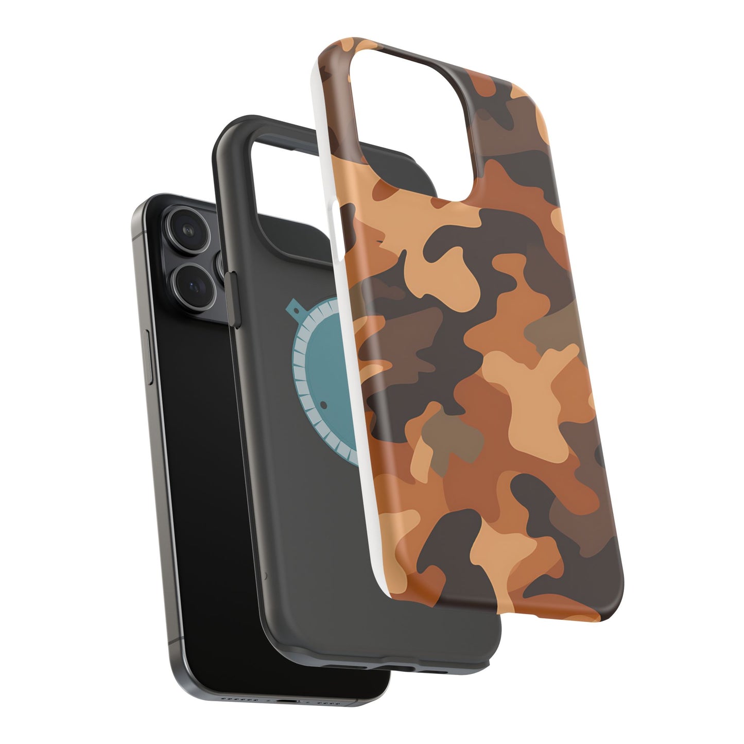 Camo Magnetic Impact Phone Case — Rugged Brown Camouflage iPhone Cover