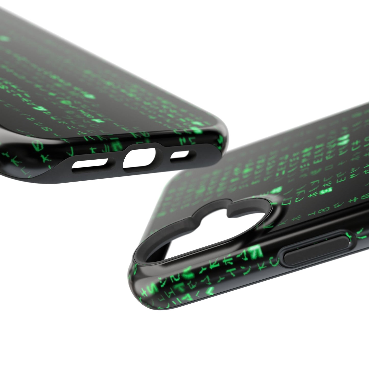 Matrix-Inspired Green Code Magnetic Tough Case, Phone Cover for Tech Lovers