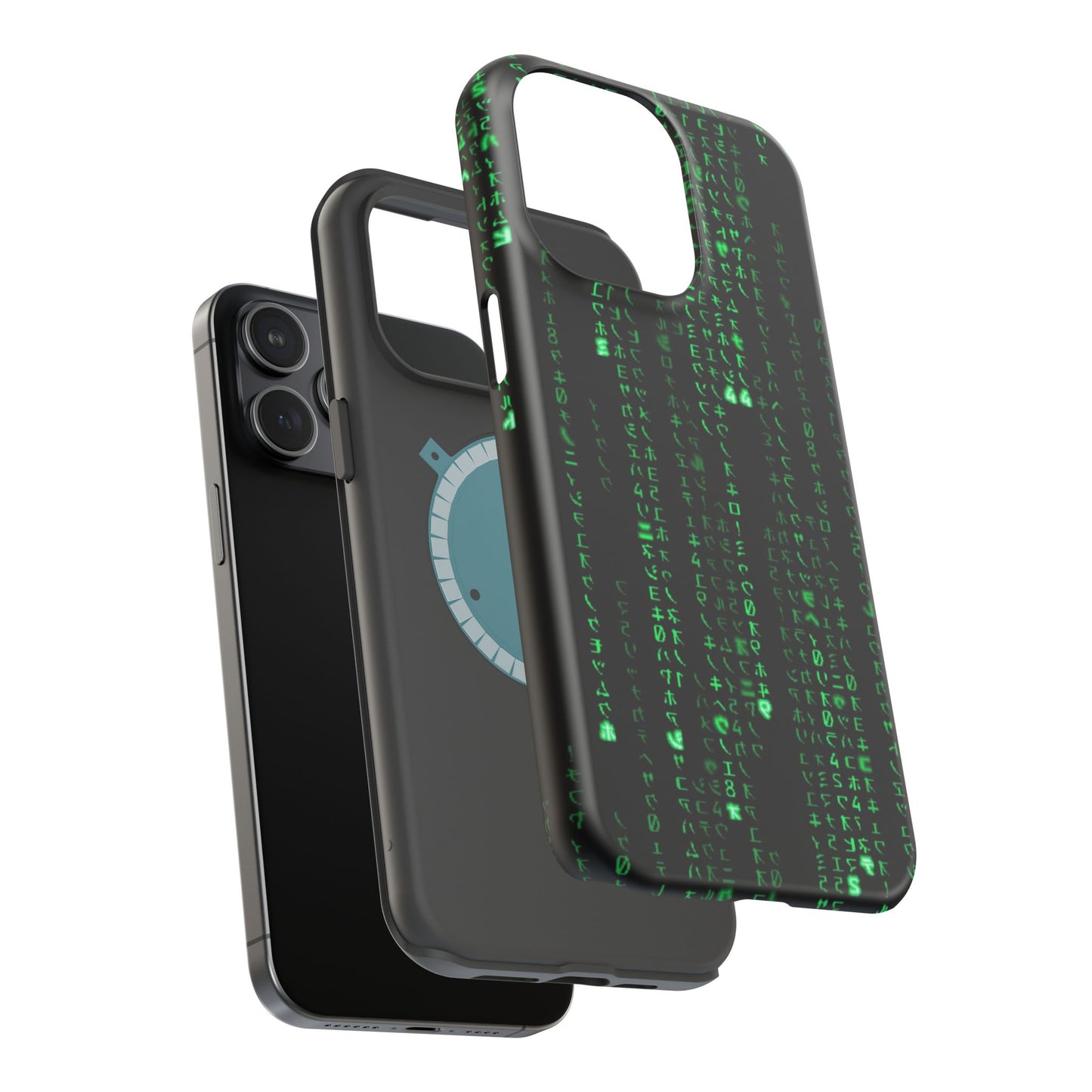 Matrix-Inspired Green Code Magnetic Tough Case, Phone Cover for Tech Lovers