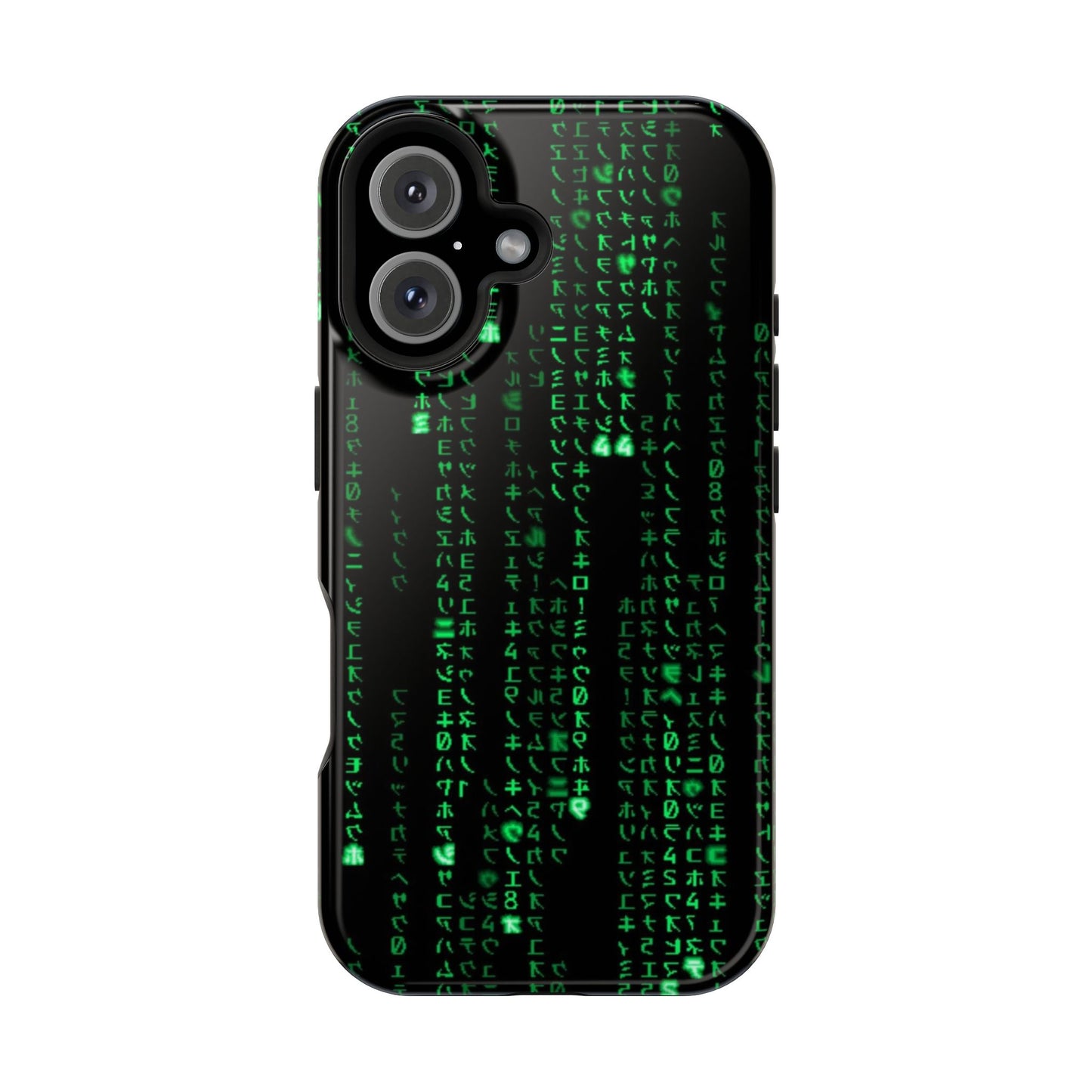 Matrix-Inspired Green Code Magnetic Tough Case, Phone Cover for Tech Lovers