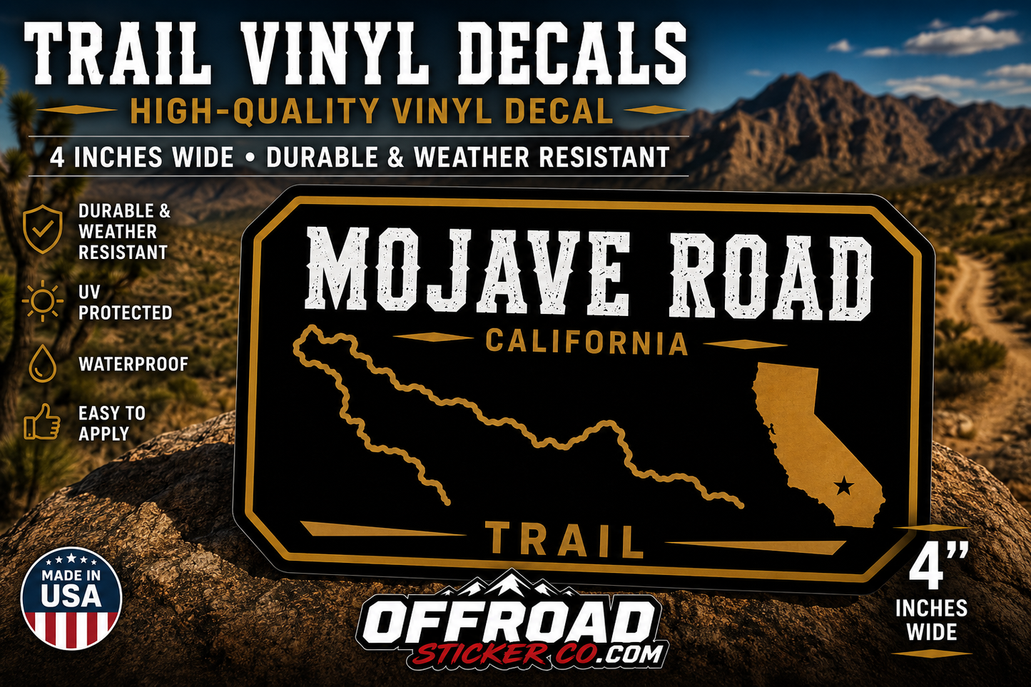 Off-Road Trail Badge Decals – Premium High-Quality Vinyl Adventure Trail Stickers