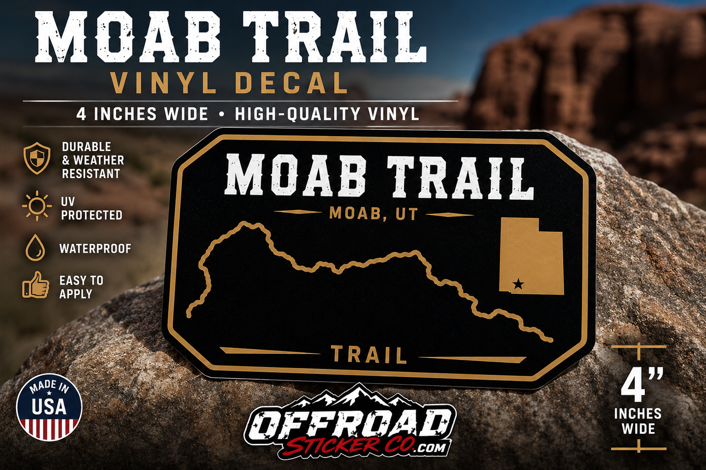 Off-Road Trail Badge Decals – Premium High-Quality Vinyl Adventure Trail Stickers