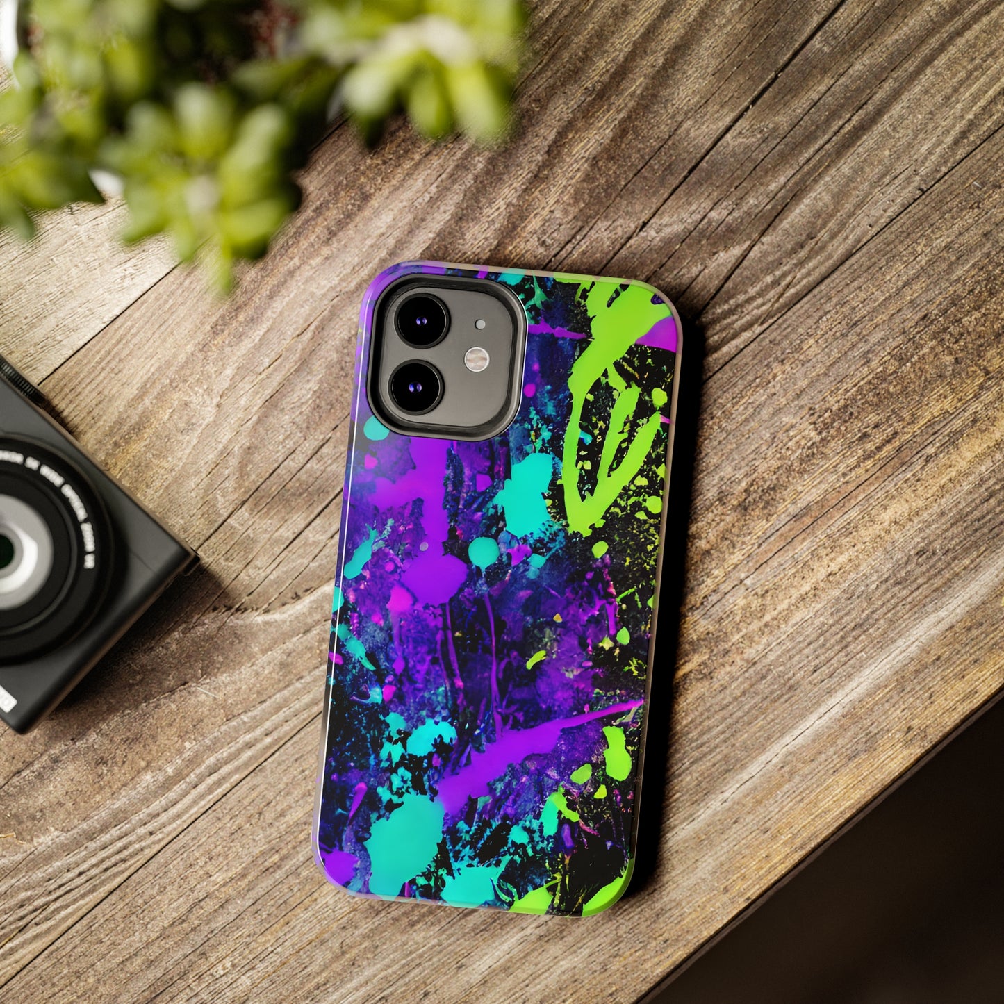 Tough Phone Cases Neon Paint