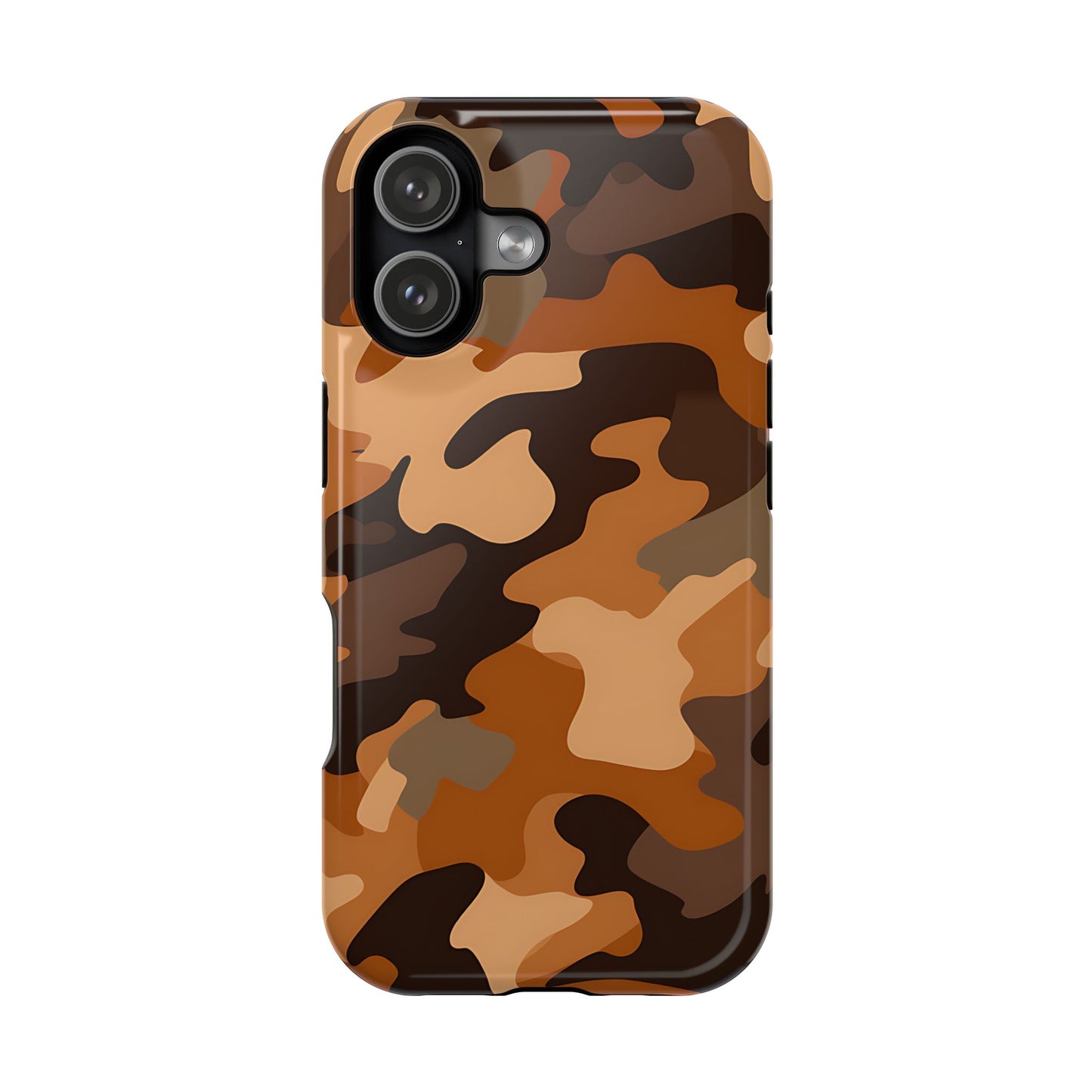 Camo Magnetic Impact Phone Case — Rugged Brown Camouflage iPhone Cover