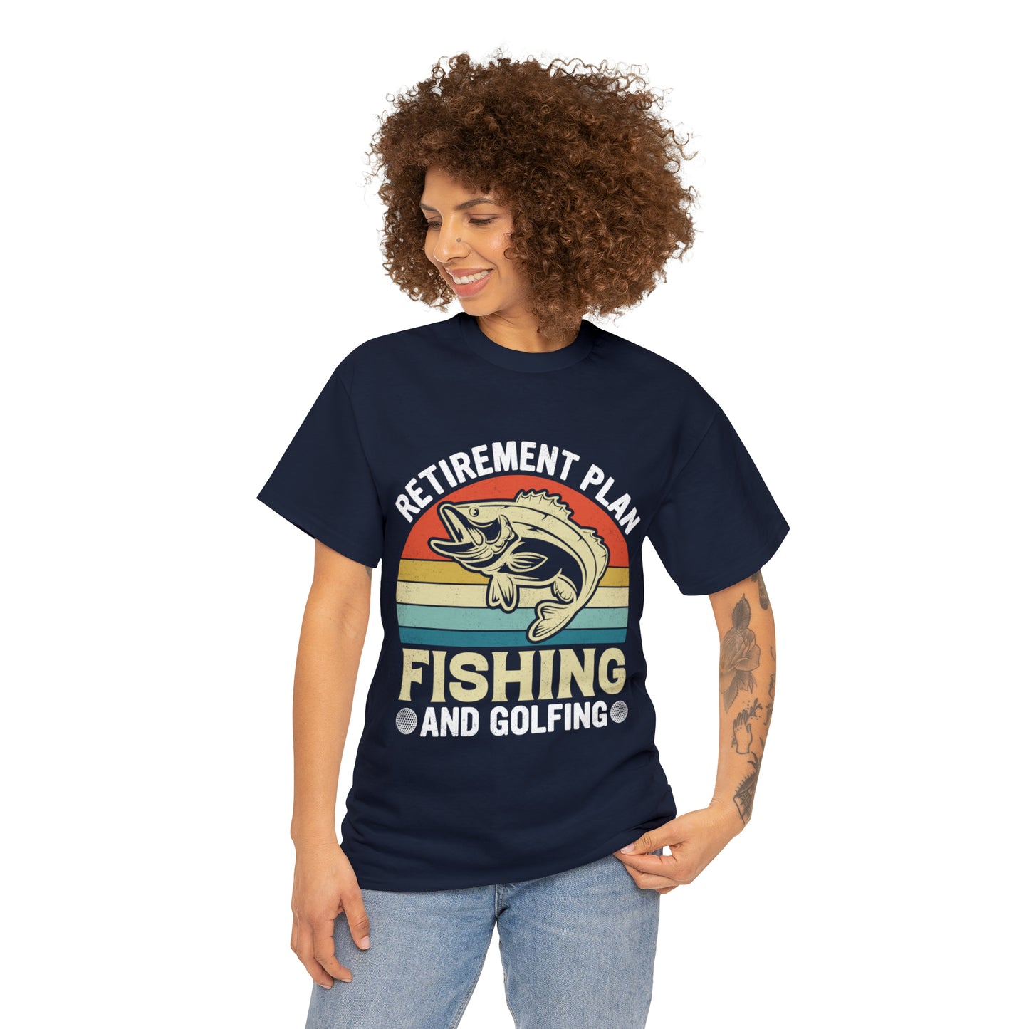 Retirement Plan Fishing Retro Tee Shirt
