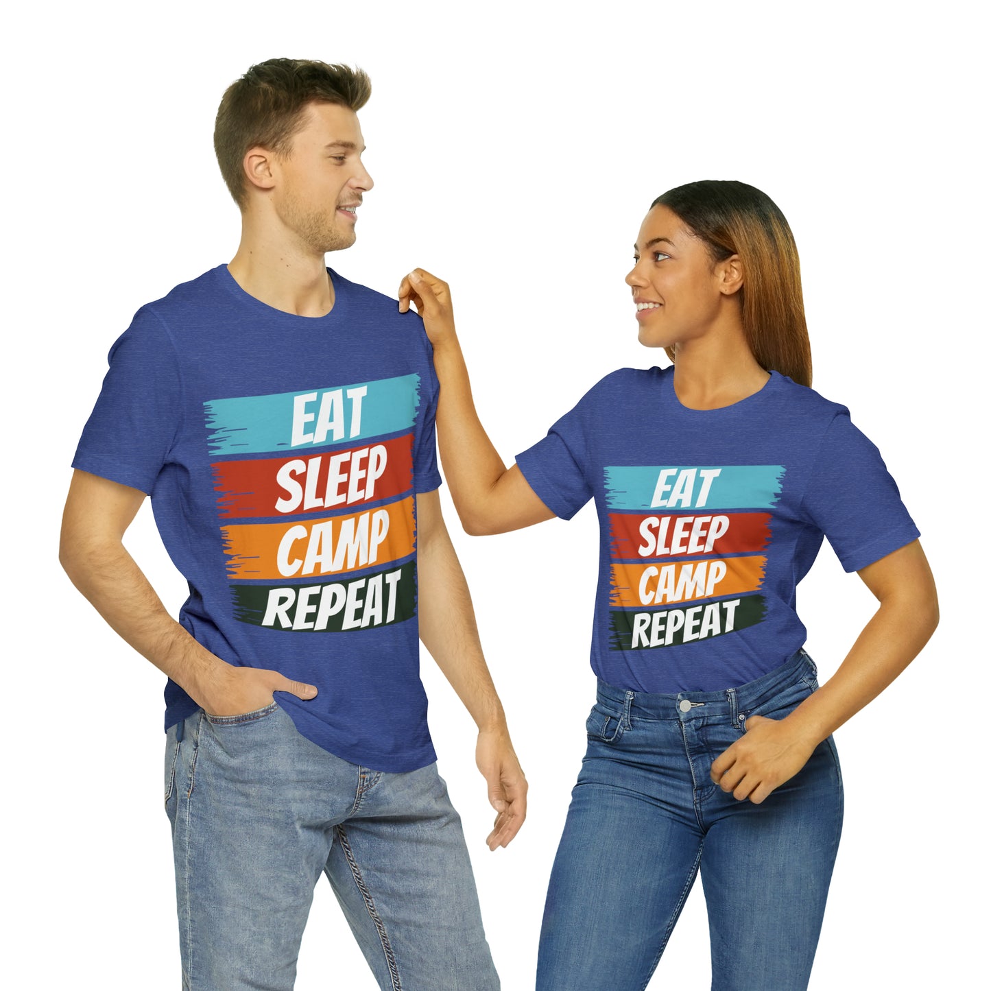 Eat Sleep Camp Repeat Short Sleeve Tee