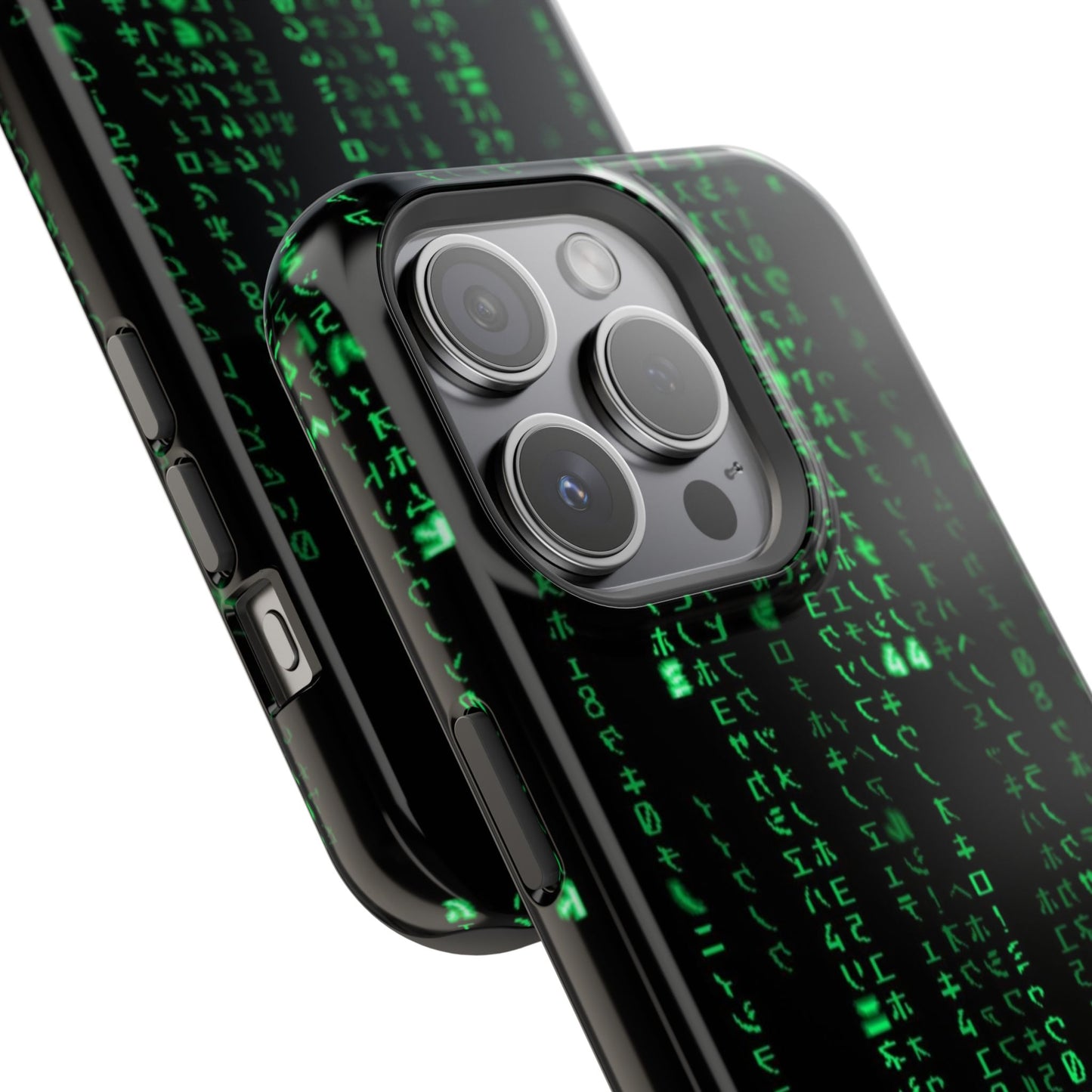 Matrix-Inspired Green Code Magnetic Tough Case, Phone Cover for Tech Lovers