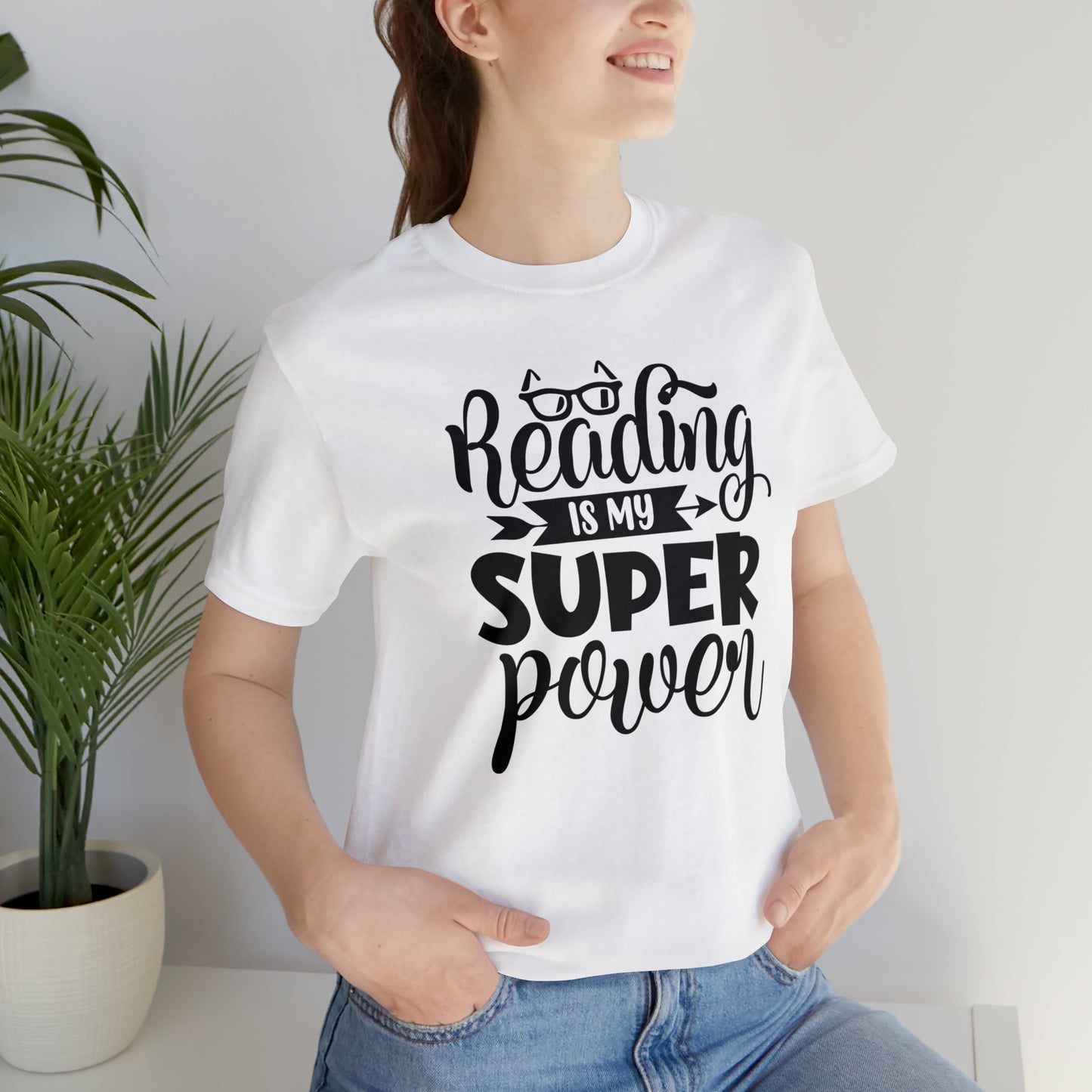 Reading Is My Super Power Short Sleeve Tee