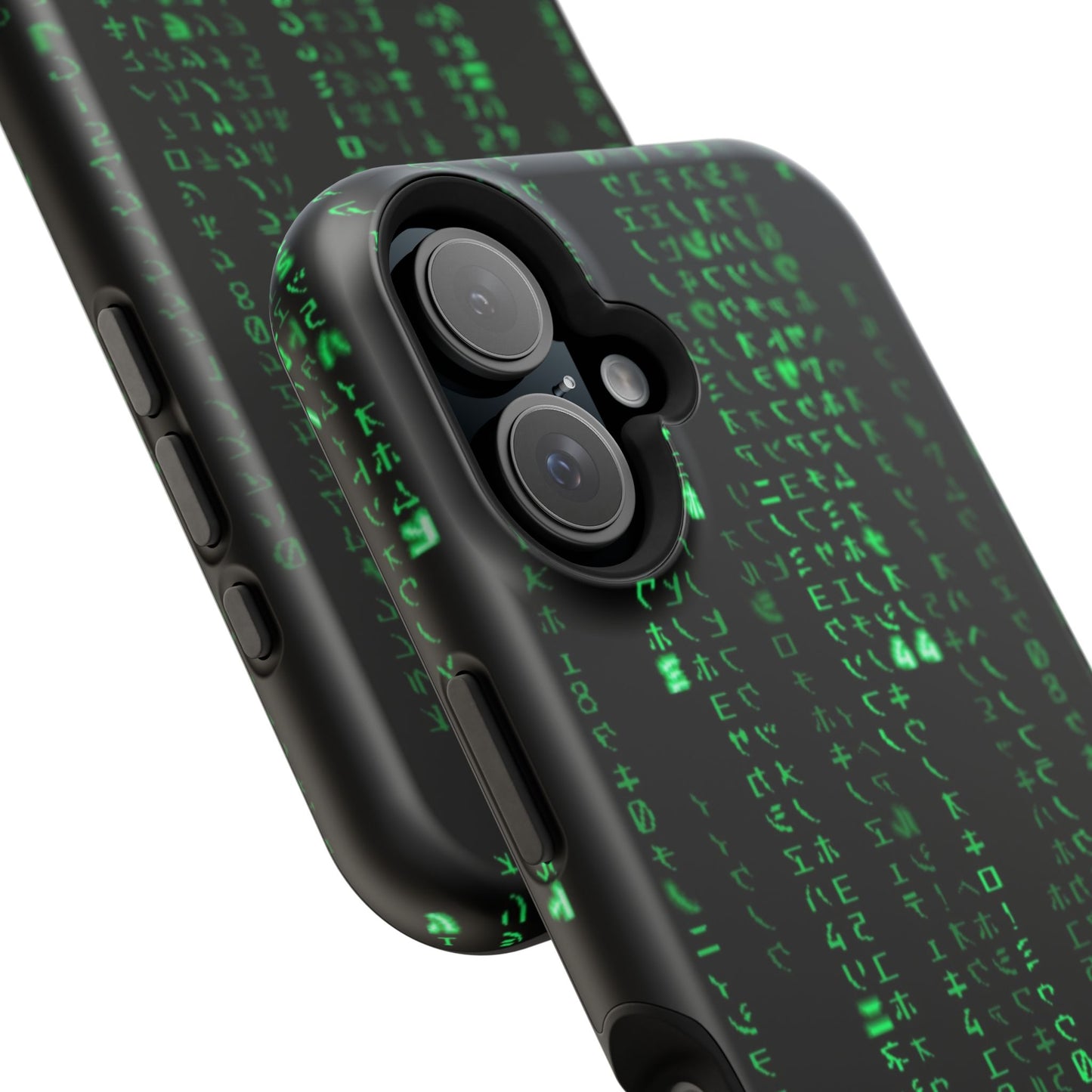Matrix-Inspired Green Code Magnetic Tough Case, Phone Cover for Tech Lovers