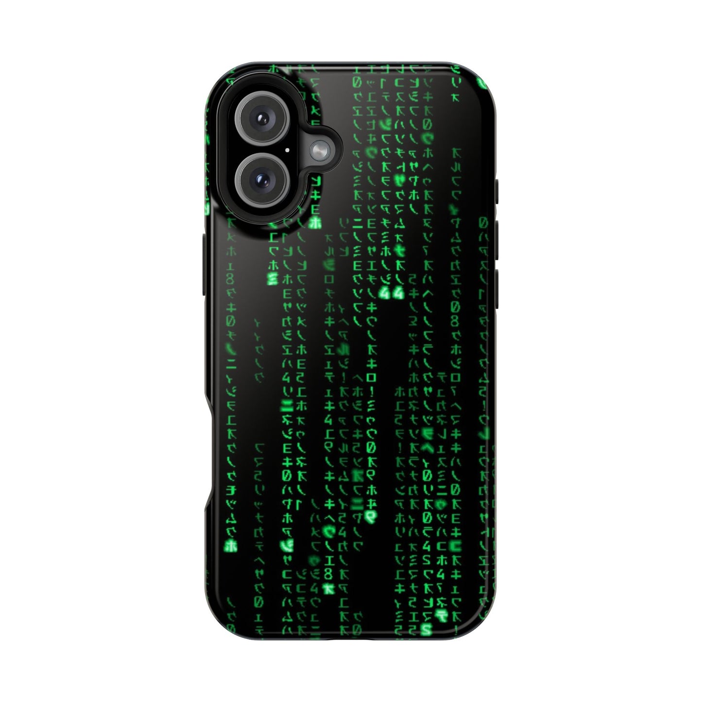 Matrix-Inspired Green Code Magnetic Tough Case, Phone Cover for Tech Lovers