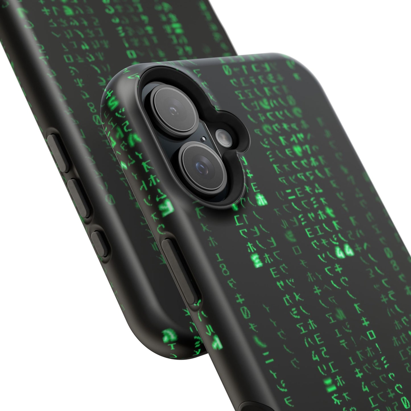 Matrix-Inspired Green Code Magnetic Tough Case, Phone Cover for Tech Lovers