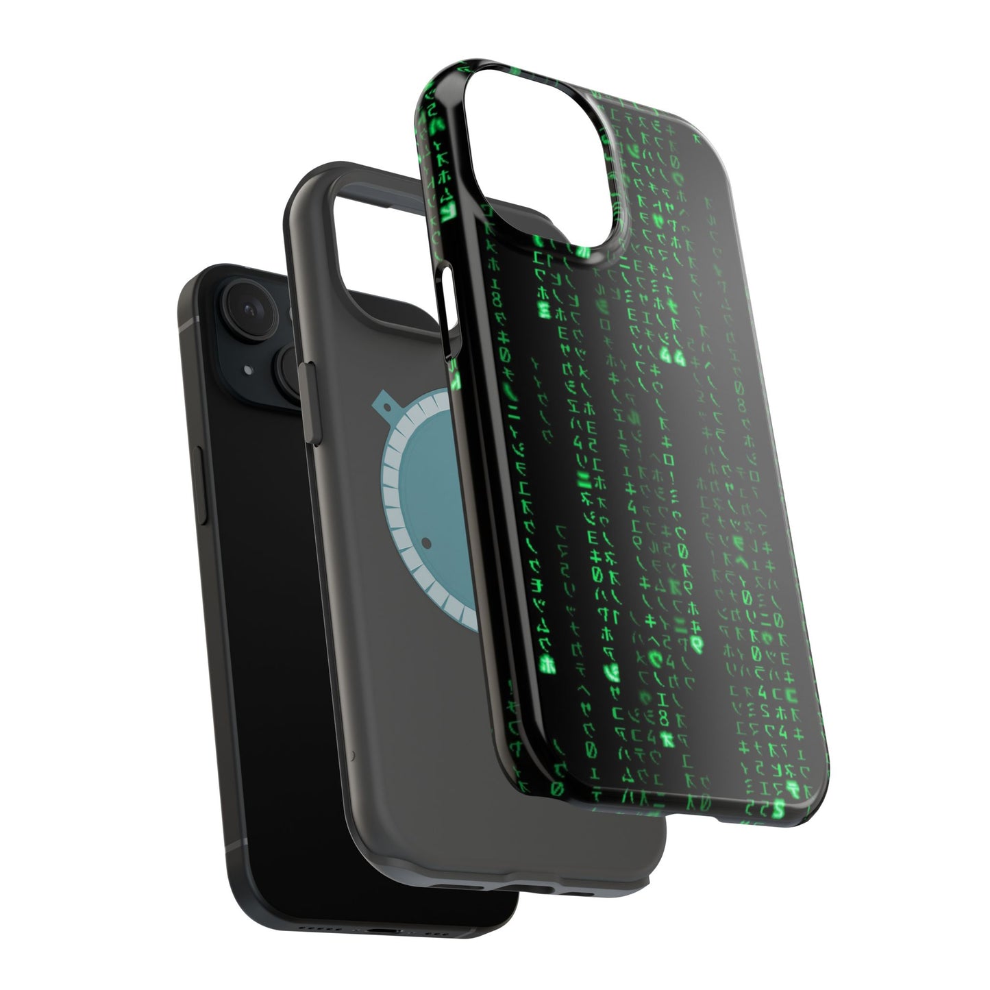 Matrix-Inspired Green Code Magnetic Tough Case, Phone Cover for Tech Lovers