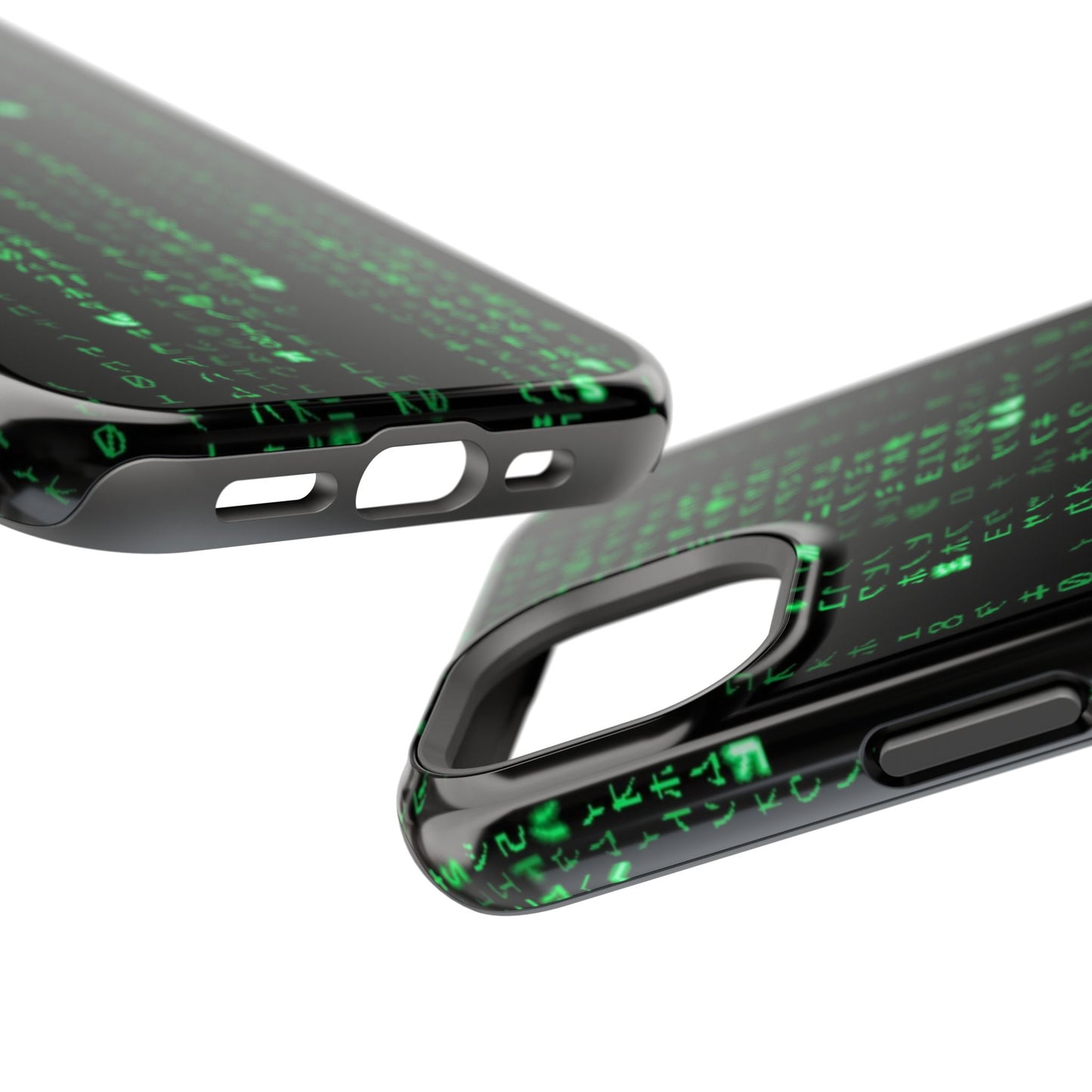 Matrix-Inspired Green Code Magnetic Tough Case, Phone Cover for Tech Lovers