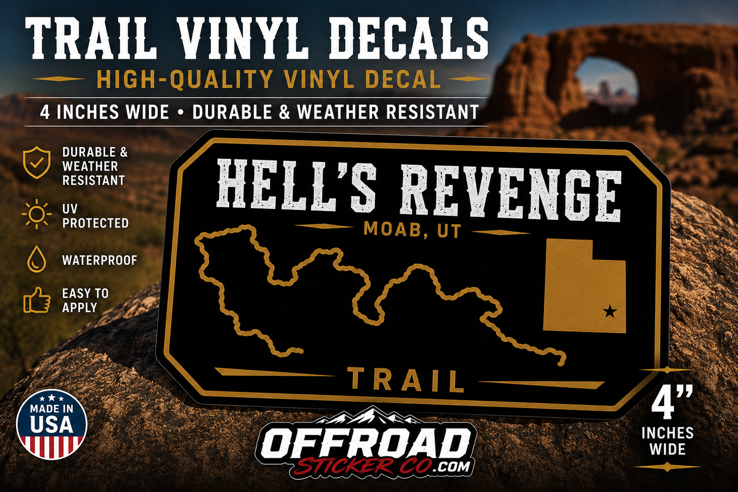 Off-Road Trail Badge Decals – Premium High-Quality Vinyl Adventure Trail Stickers