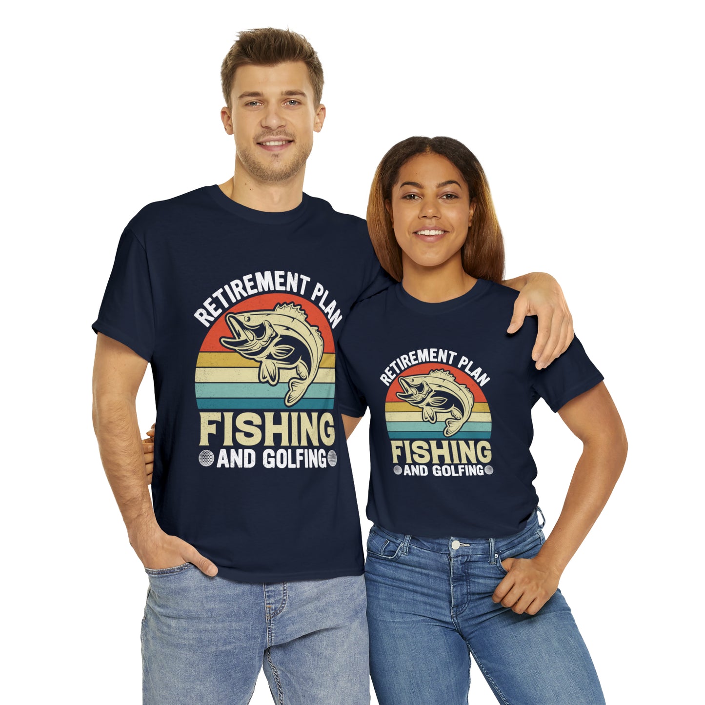 Retirement Plan Fishing Retro Tee Shirt