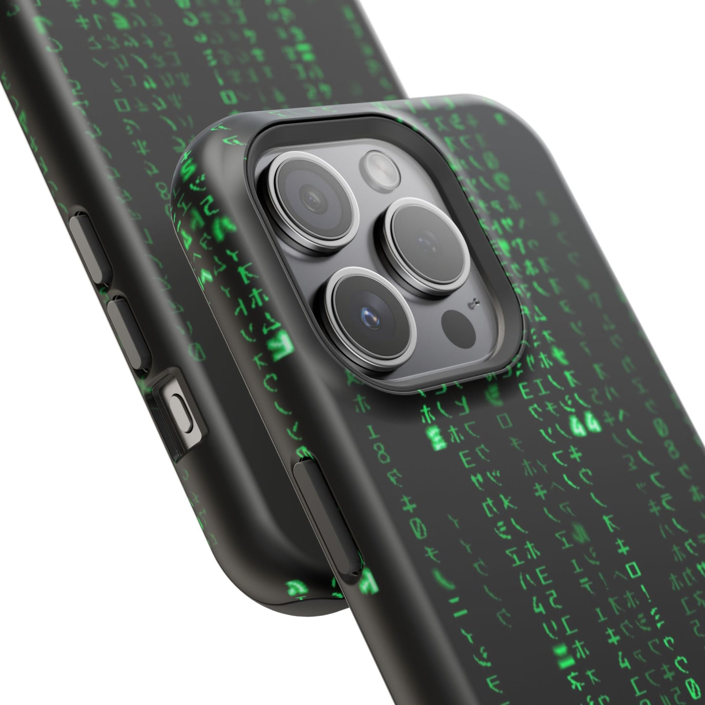 Matrix-Inspired Green Code Magnetic Tough Case, Phone Cover for Tech Lovers