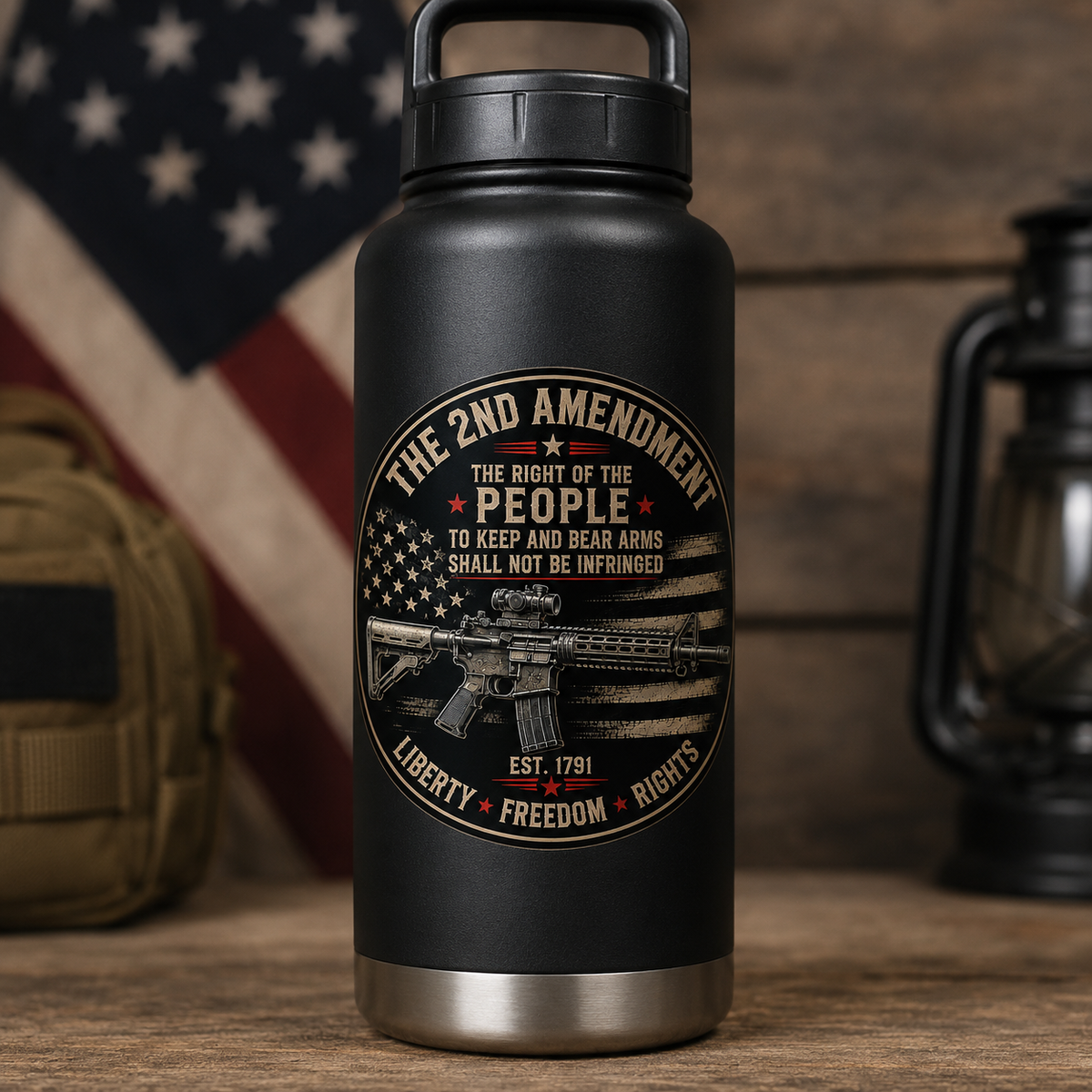 2nd Amendment Decal – Liberty Freedom Rights Patriotic American Flag Vinyl Sticker